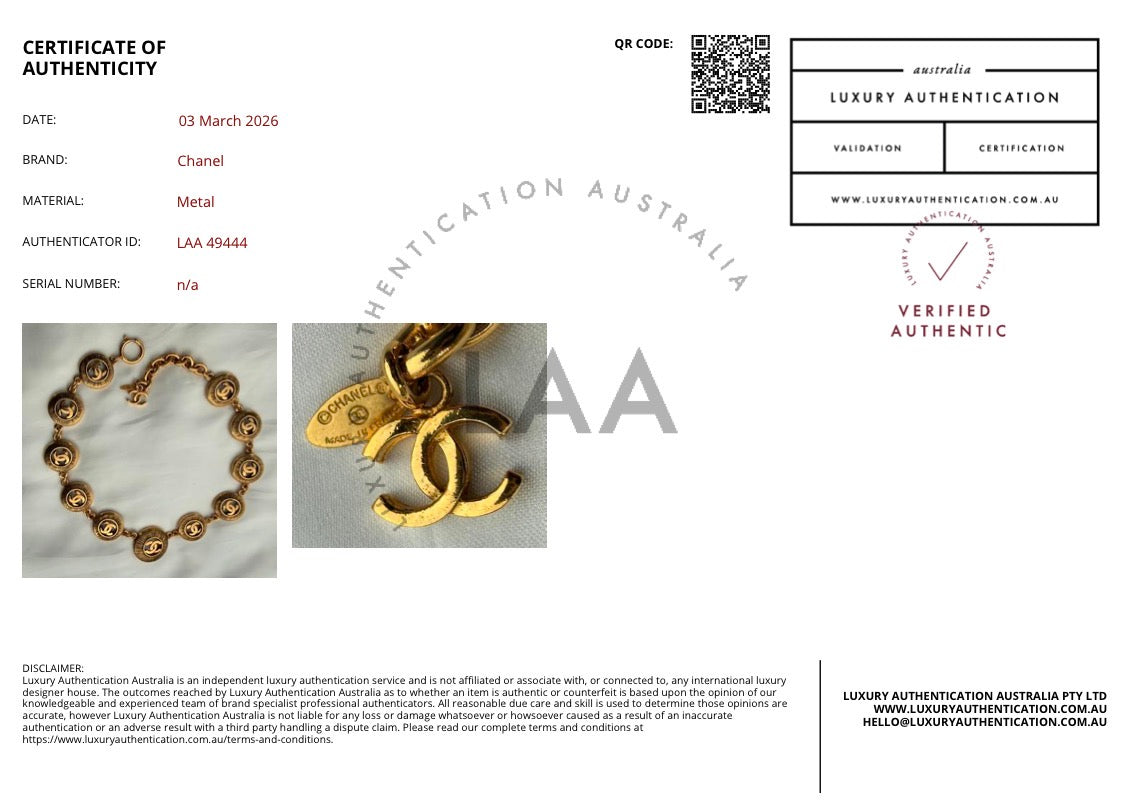 Gold Cut Out Logo Bracelet