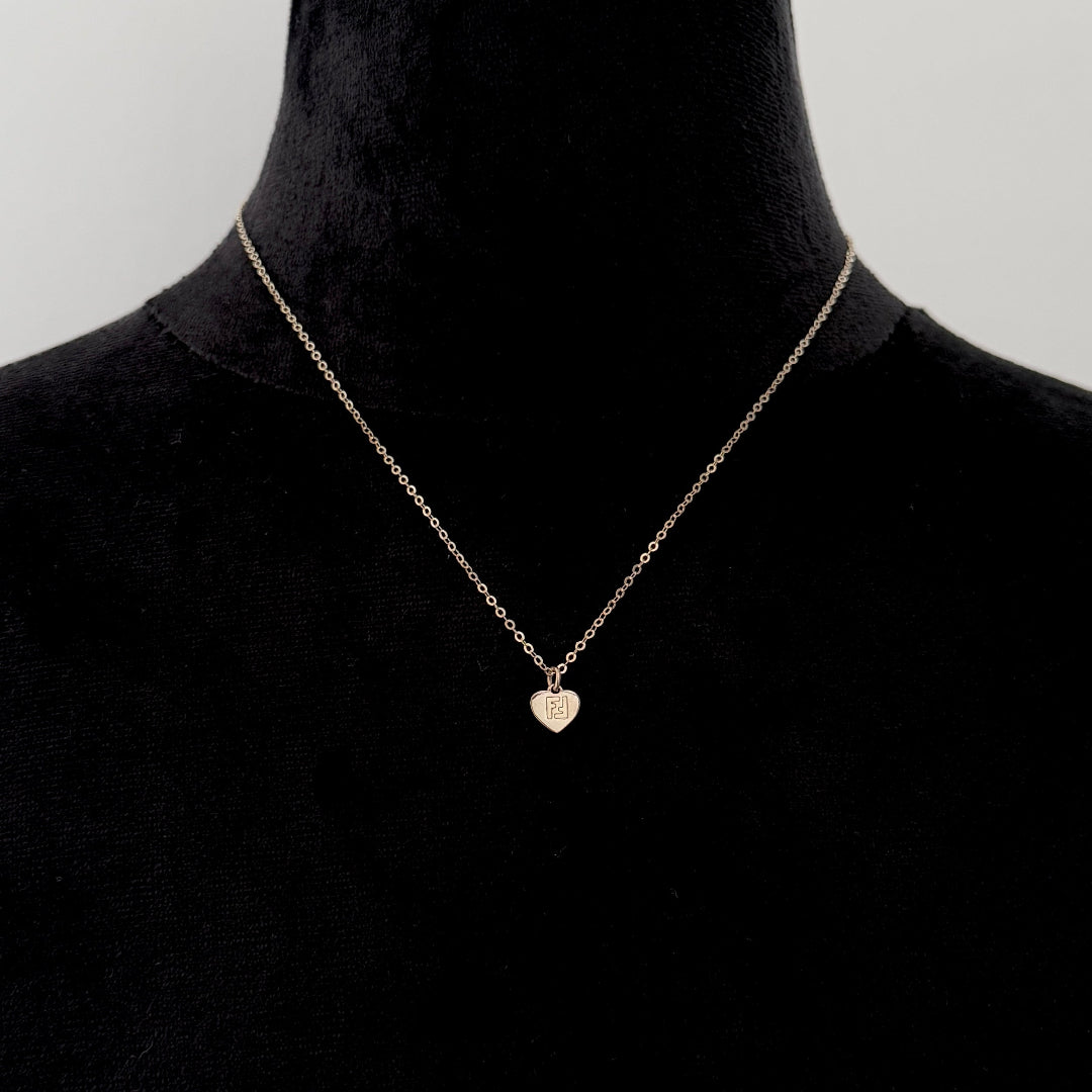 Mini Light Gold Heart Necklace