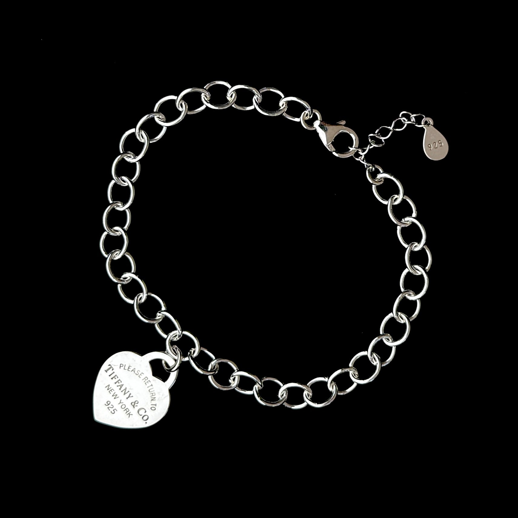 Small Silver Heart Bracelet