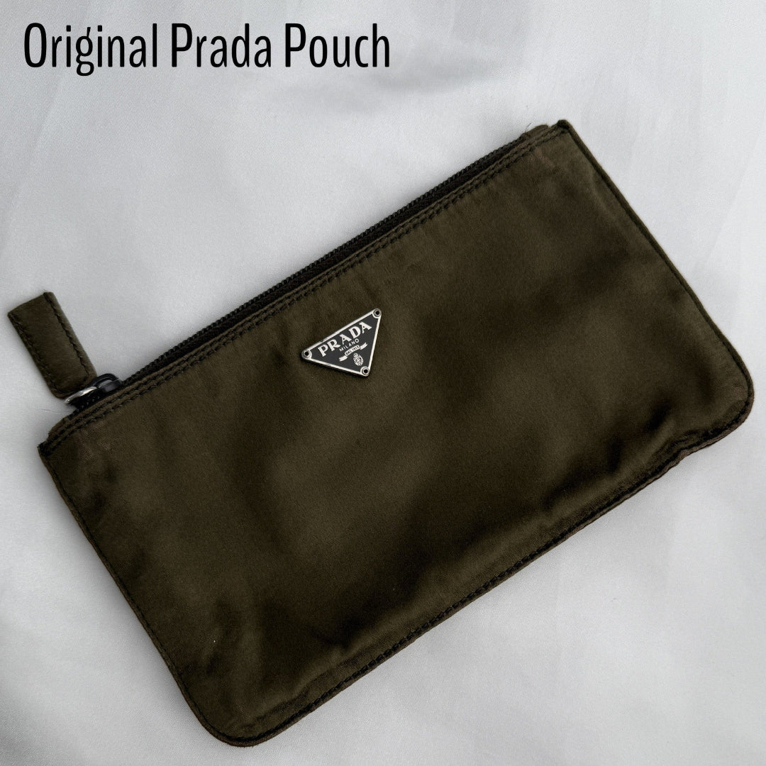 Dark Olive & Silver Triangular Logo Brooch