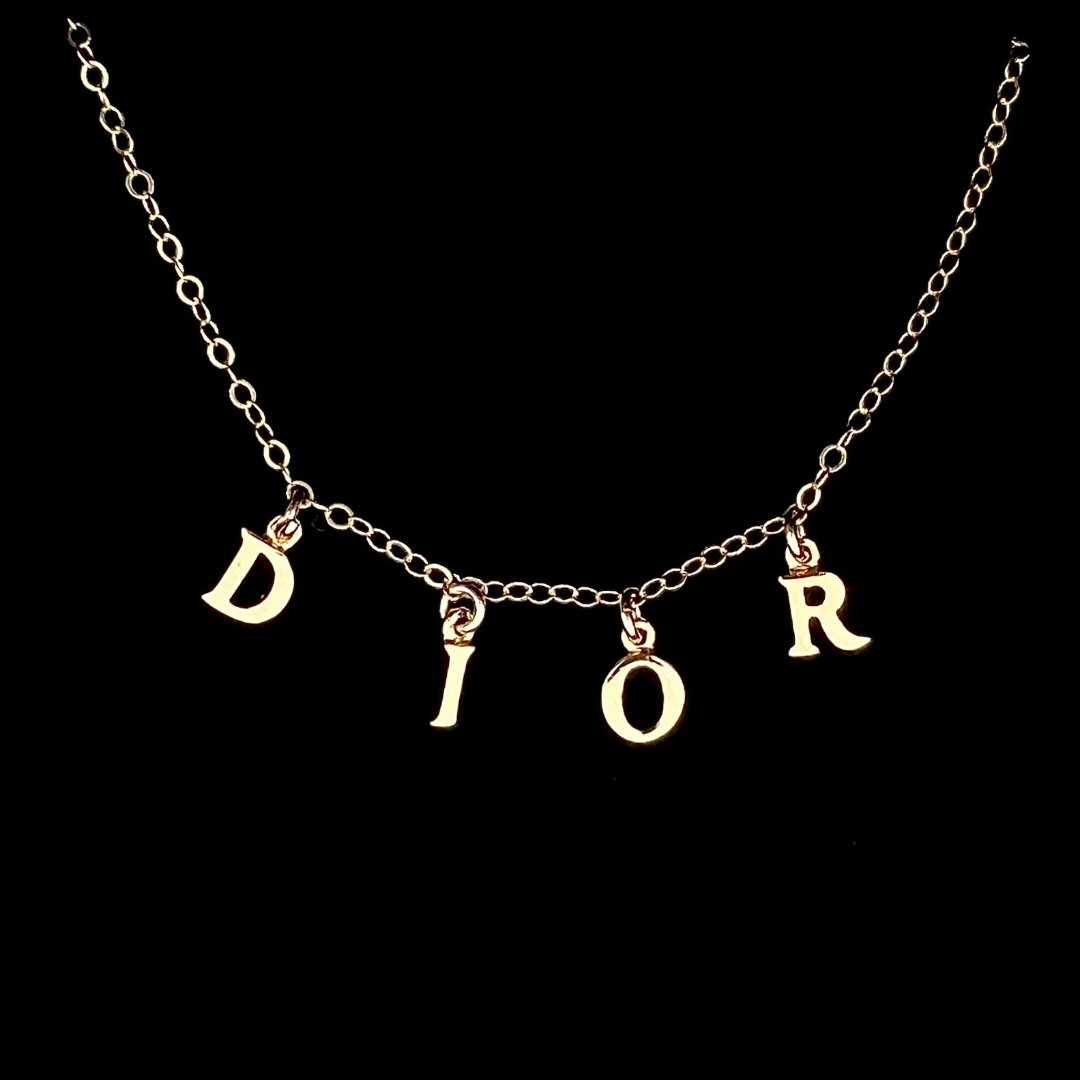 Mini Gold Letter Necklace