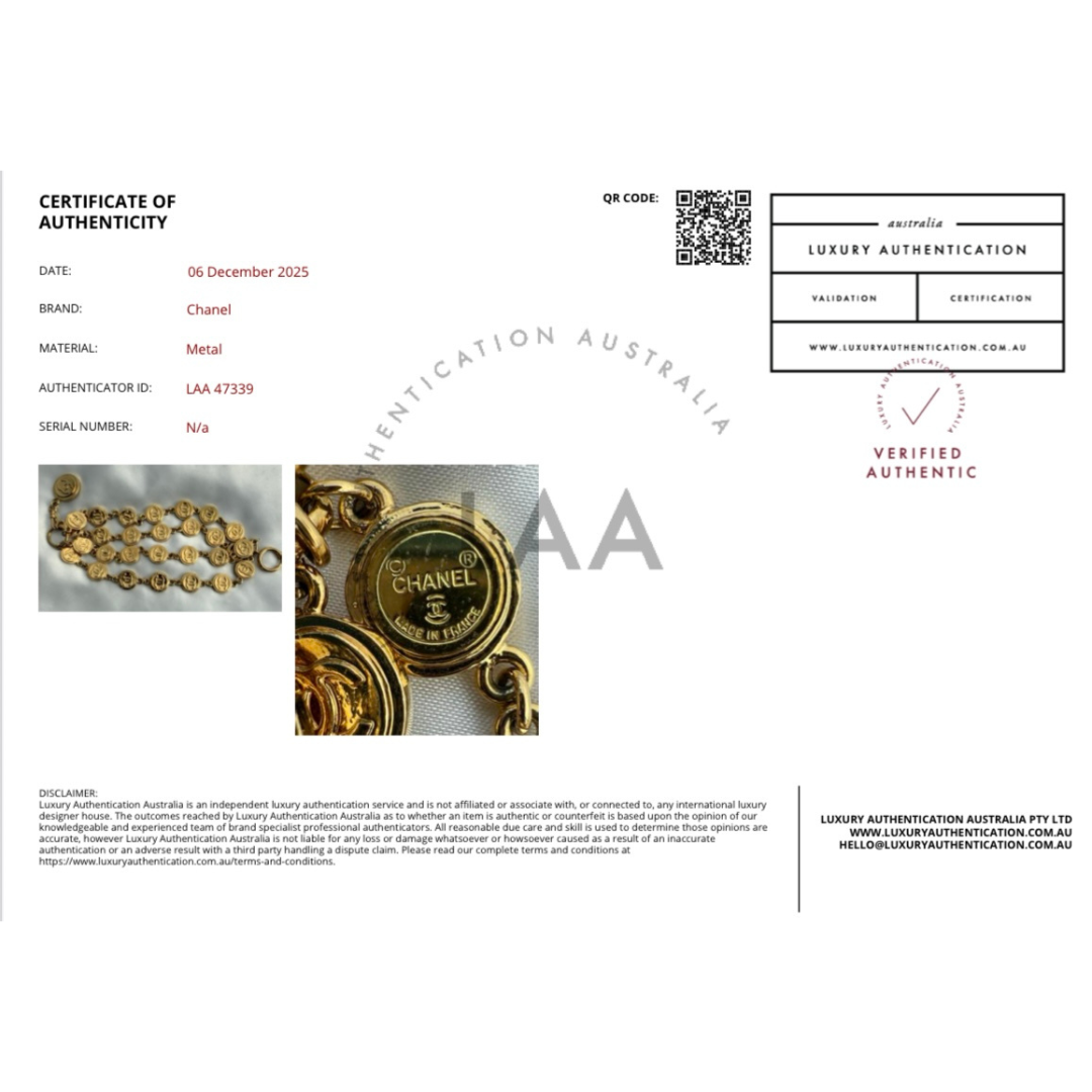 Gold Medallion Pearl Choker