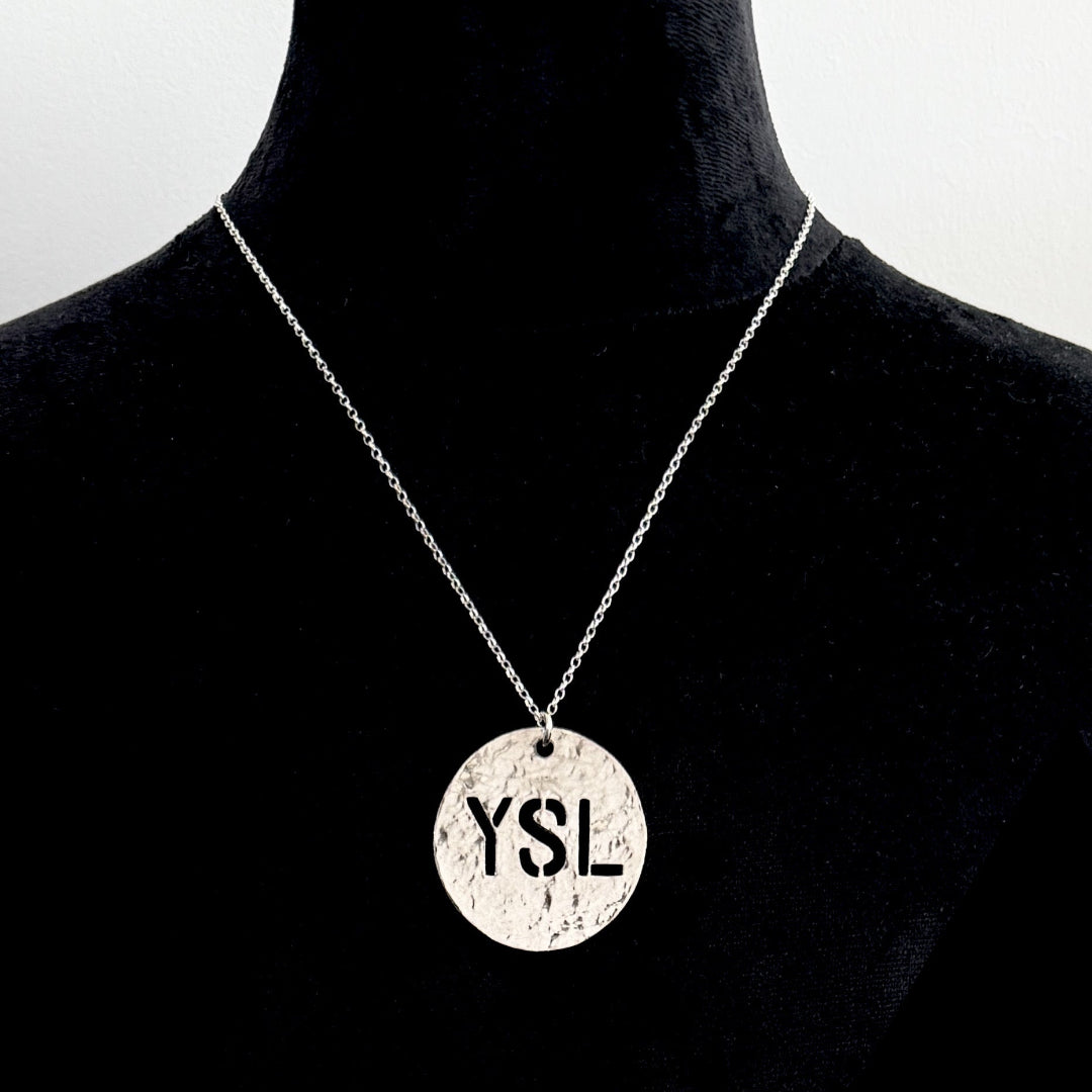 Statement Silver Logo Necklace