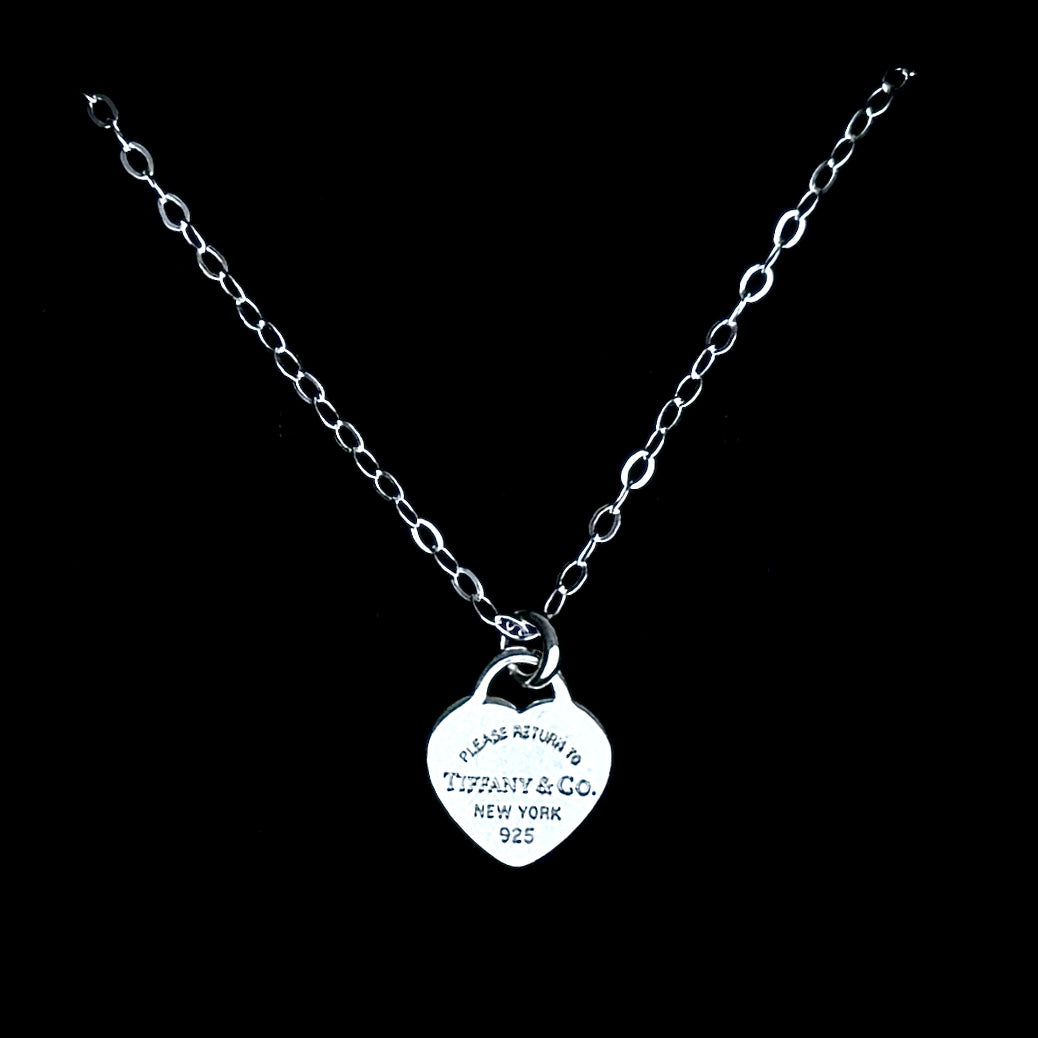 Mini Silver Heart Charm Necklace