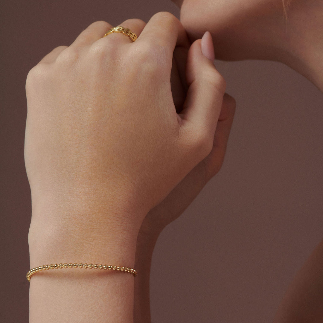 Gold Bubble Cuff Bracelet