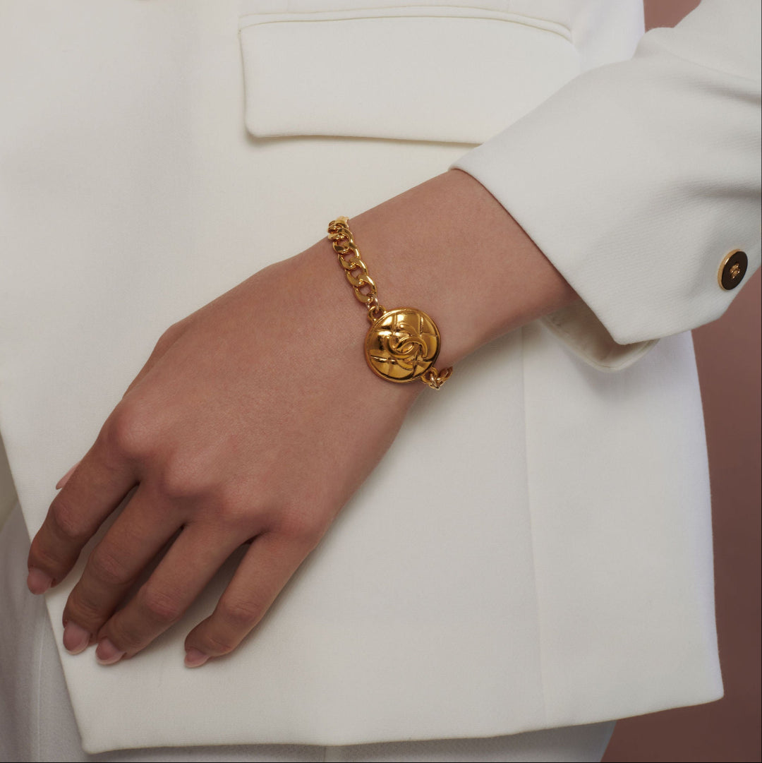 Gold Quilted Bracelet