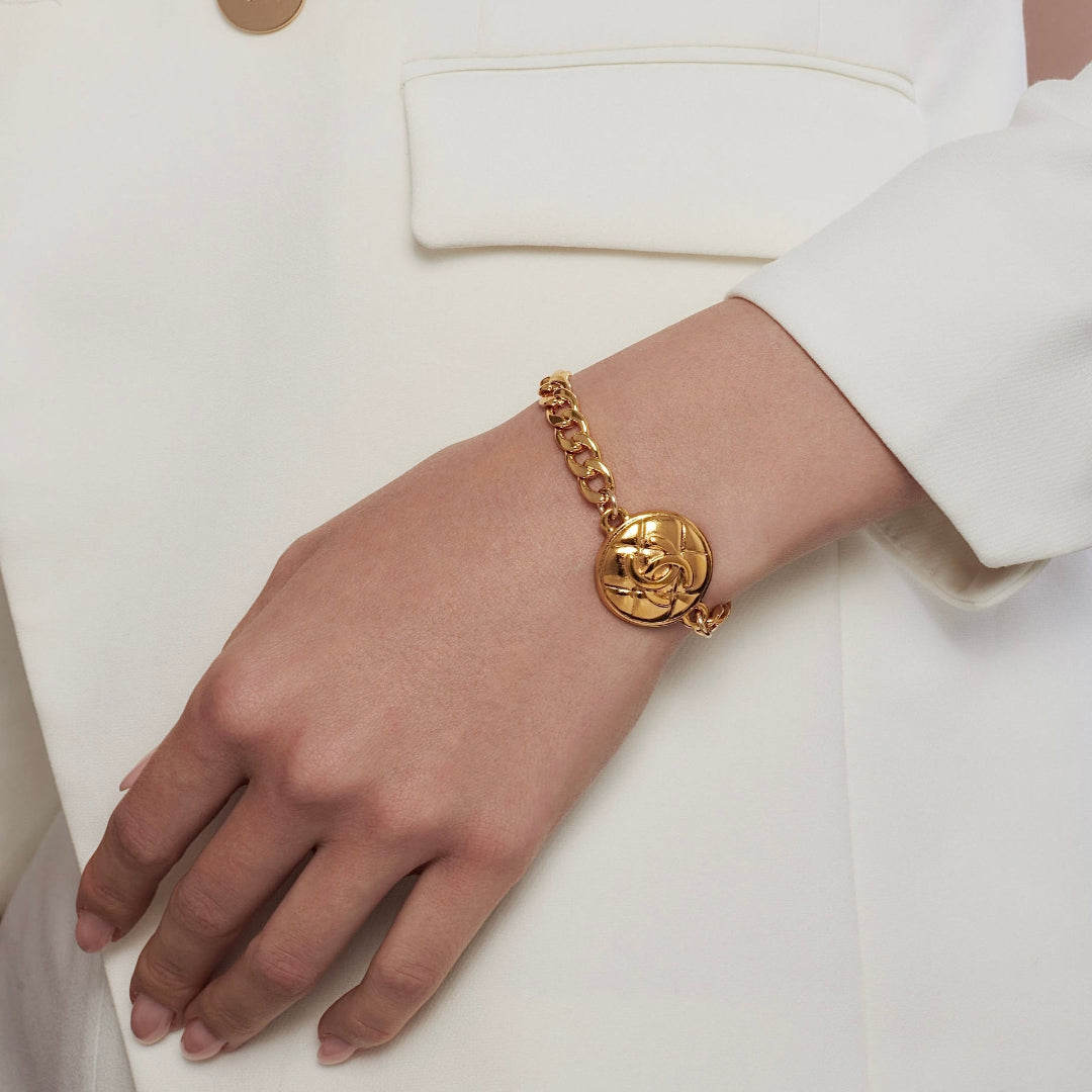 Gold Quilted Bracelet