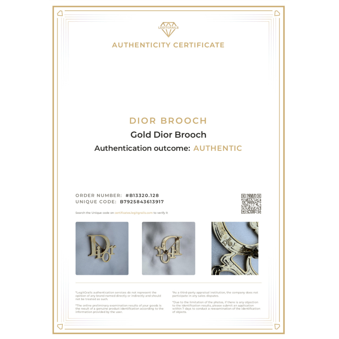 Gold Logo Brooch