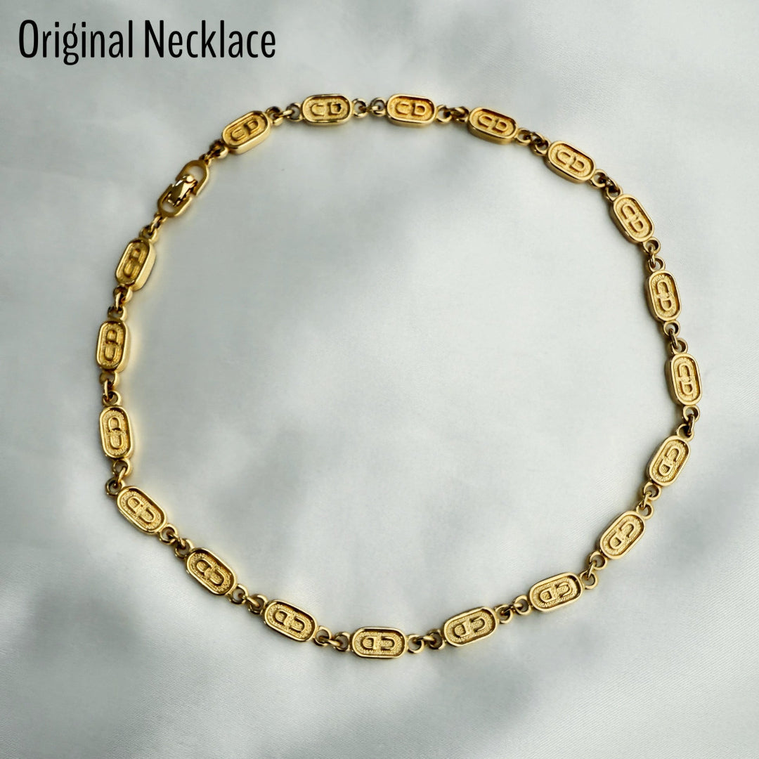 Small Gold Stamped Logo Cuban Choker
