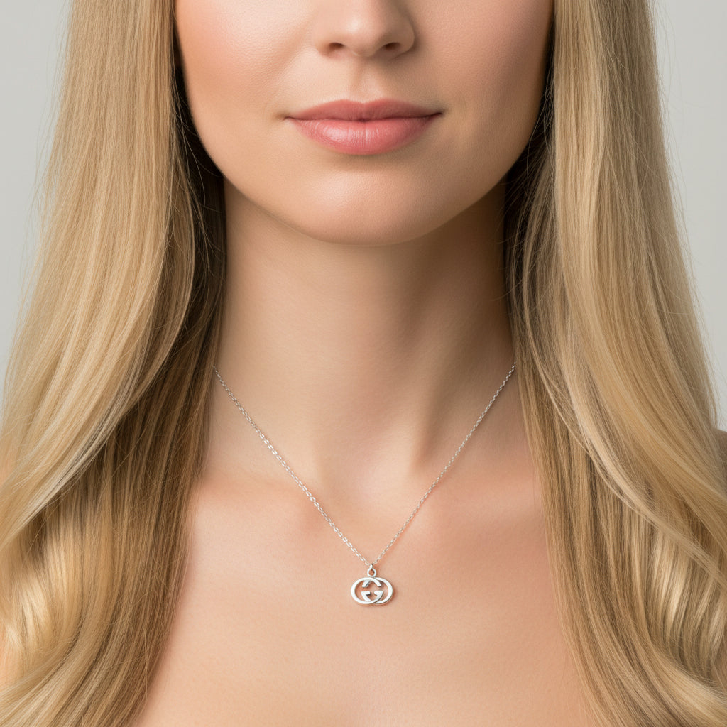 Sterling Silver Logo Necklace