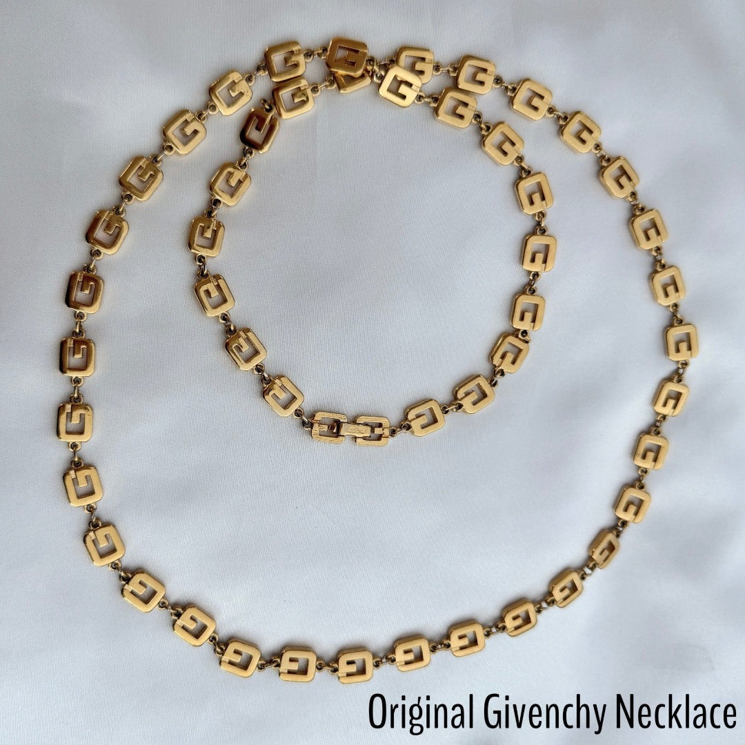 Gold Logo Earrings with Crystal Drop