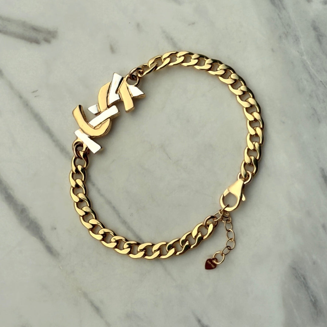 Gold & Silver Logo Bracelet