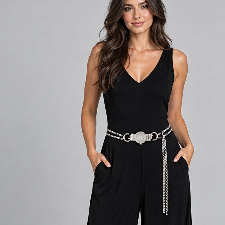 Statement Silver Logo Belt