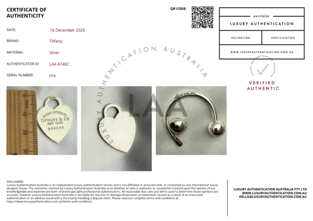 Medium Silver Keyring