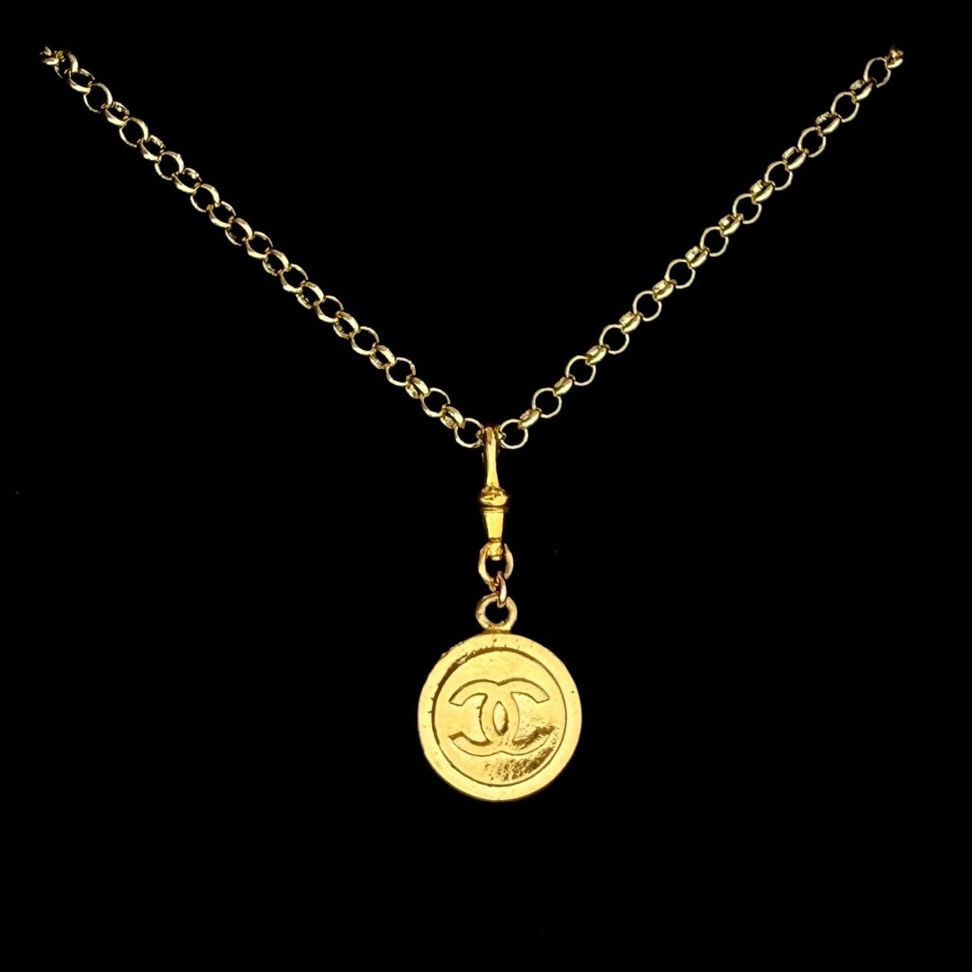 Large Gold Medallion Necklace