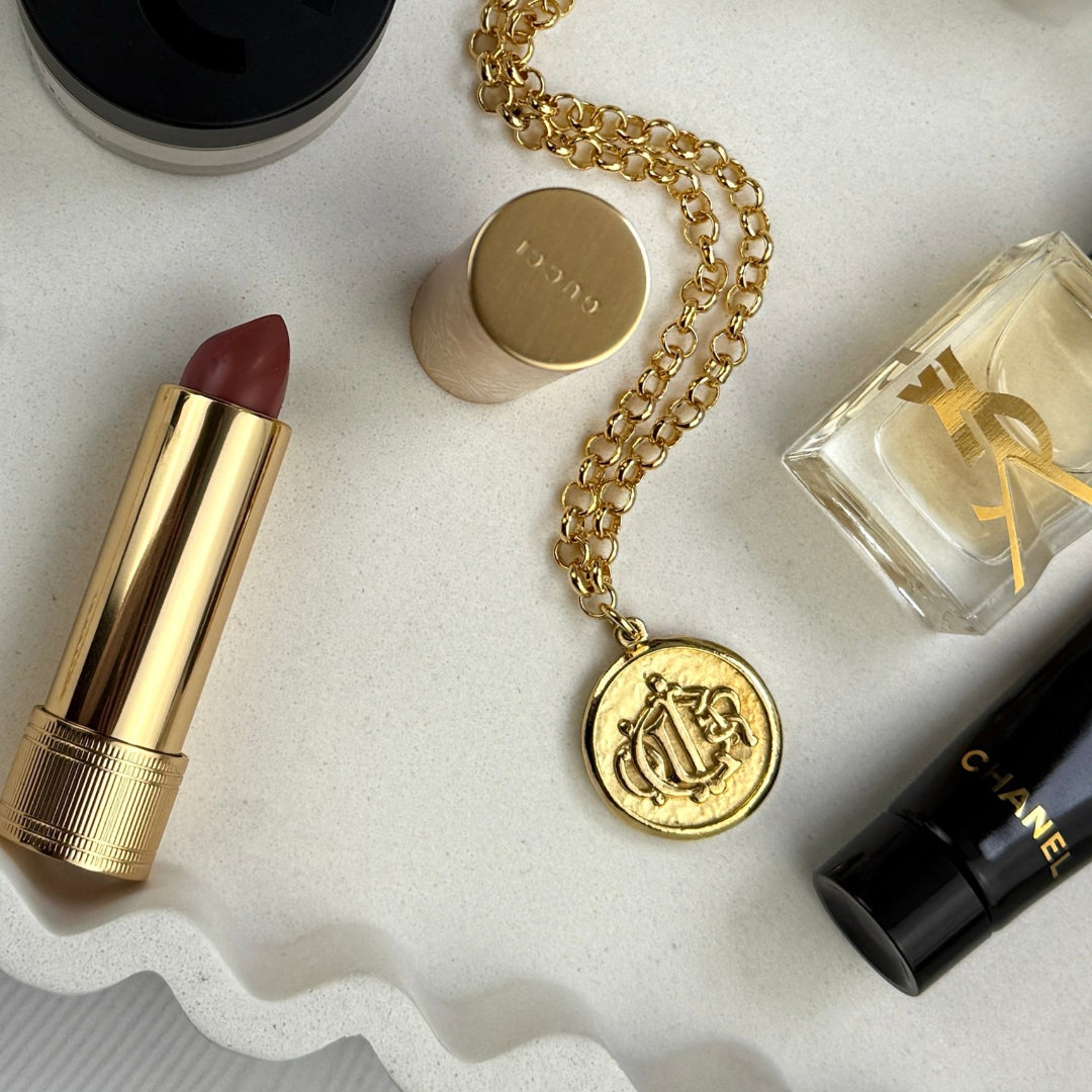Gold Round Medallion Necklace