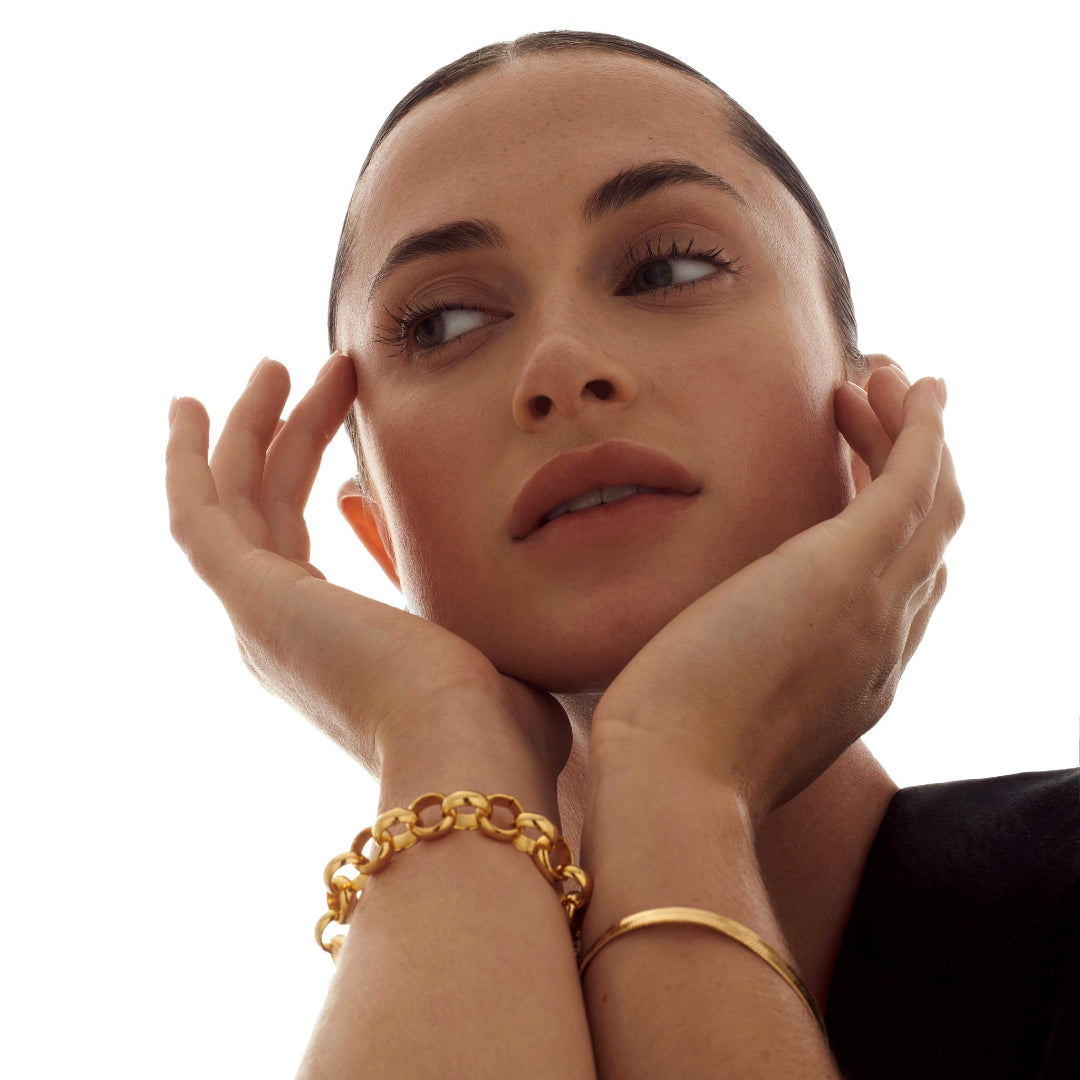 Gold Herringbone Bracelet