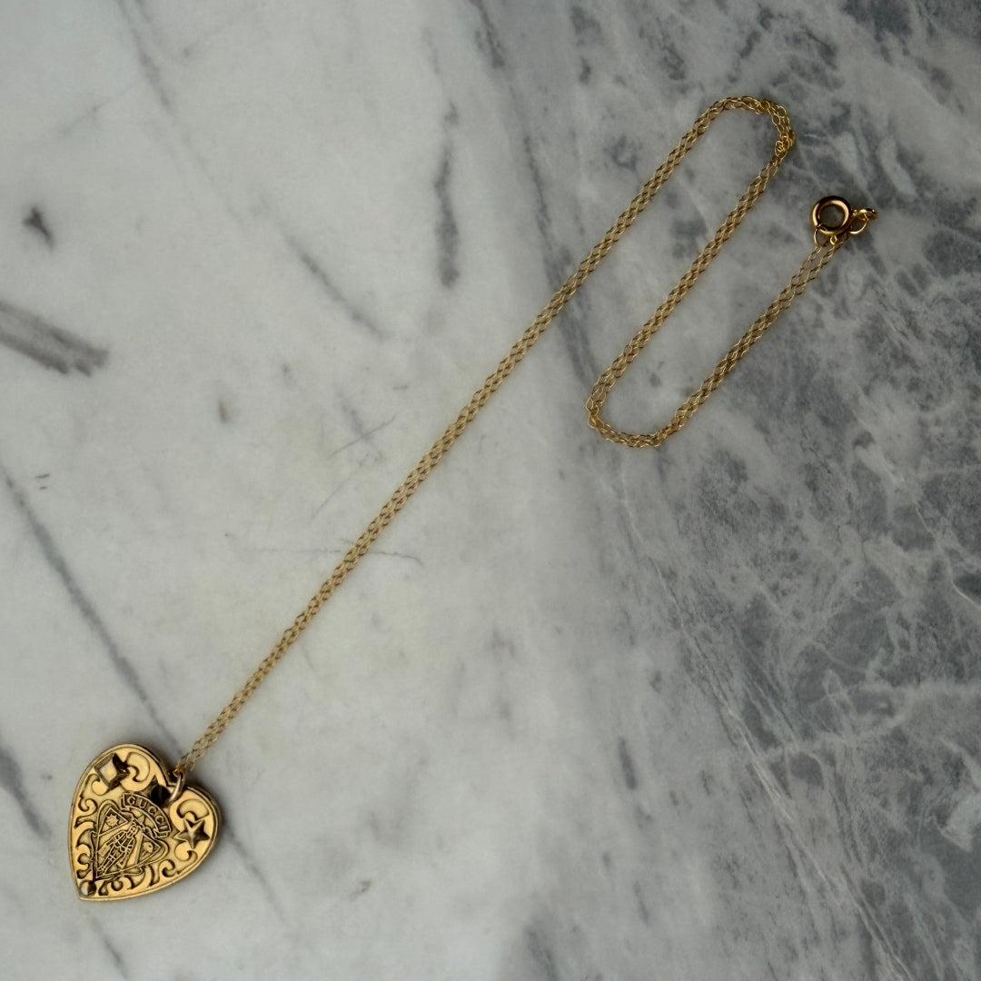 Gold Heart Logo Necklace