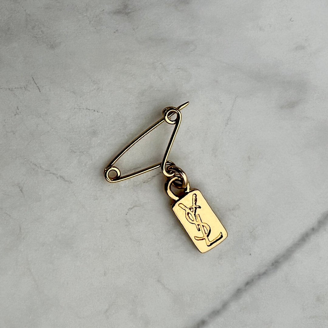 Mini Gold Logo Brooch Pin