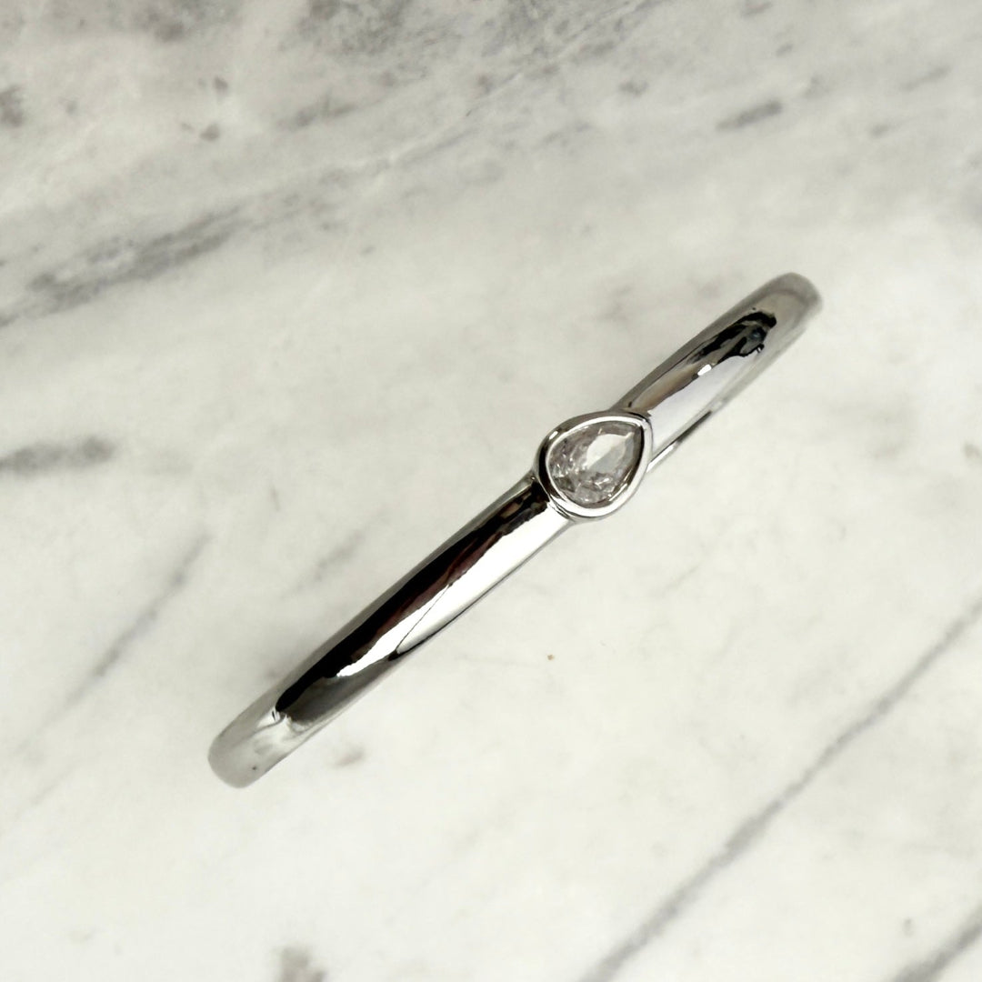 Silver CZ Cuff Bracelet