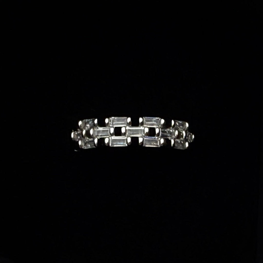 Silver Panther CZ Ring