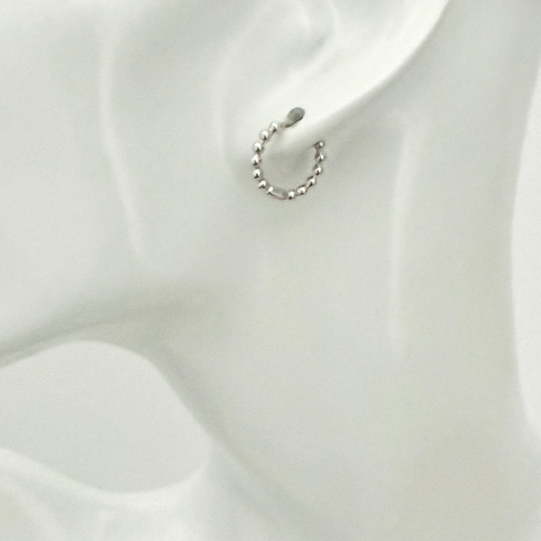 Sterling Silver Bubble Hoop Earrings