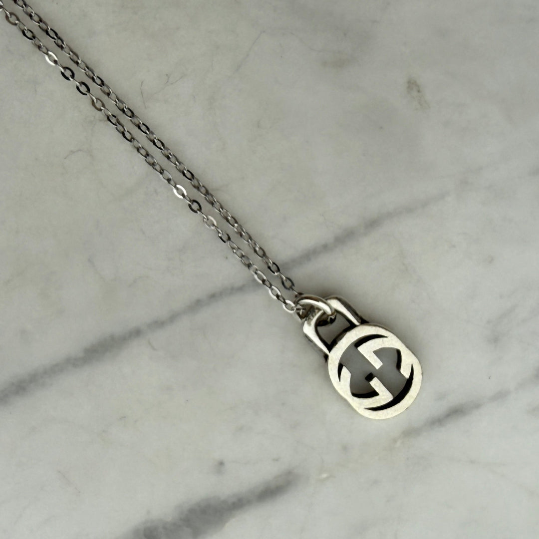 Small Silver Logo Necklace