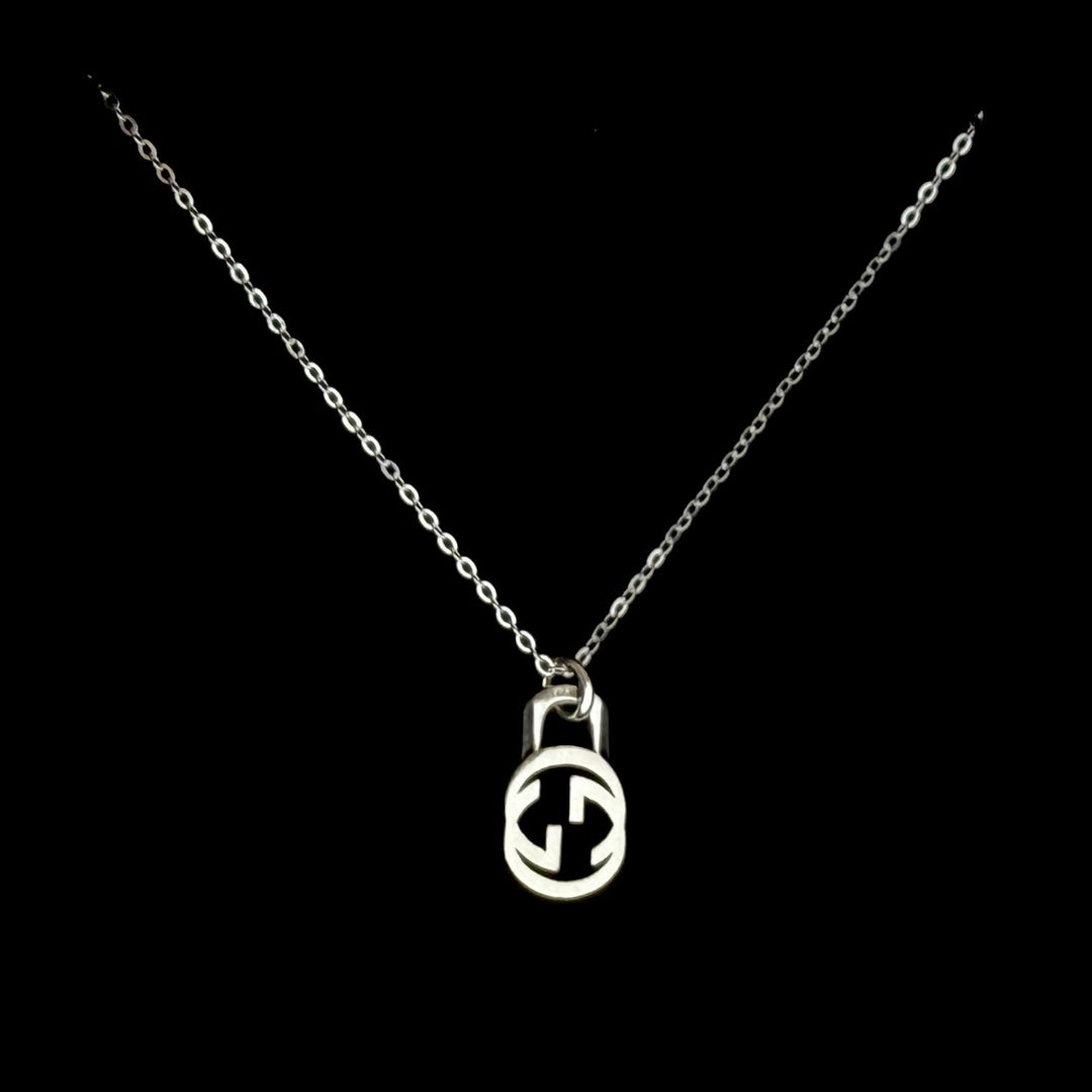 Small Silver Logo Necklace