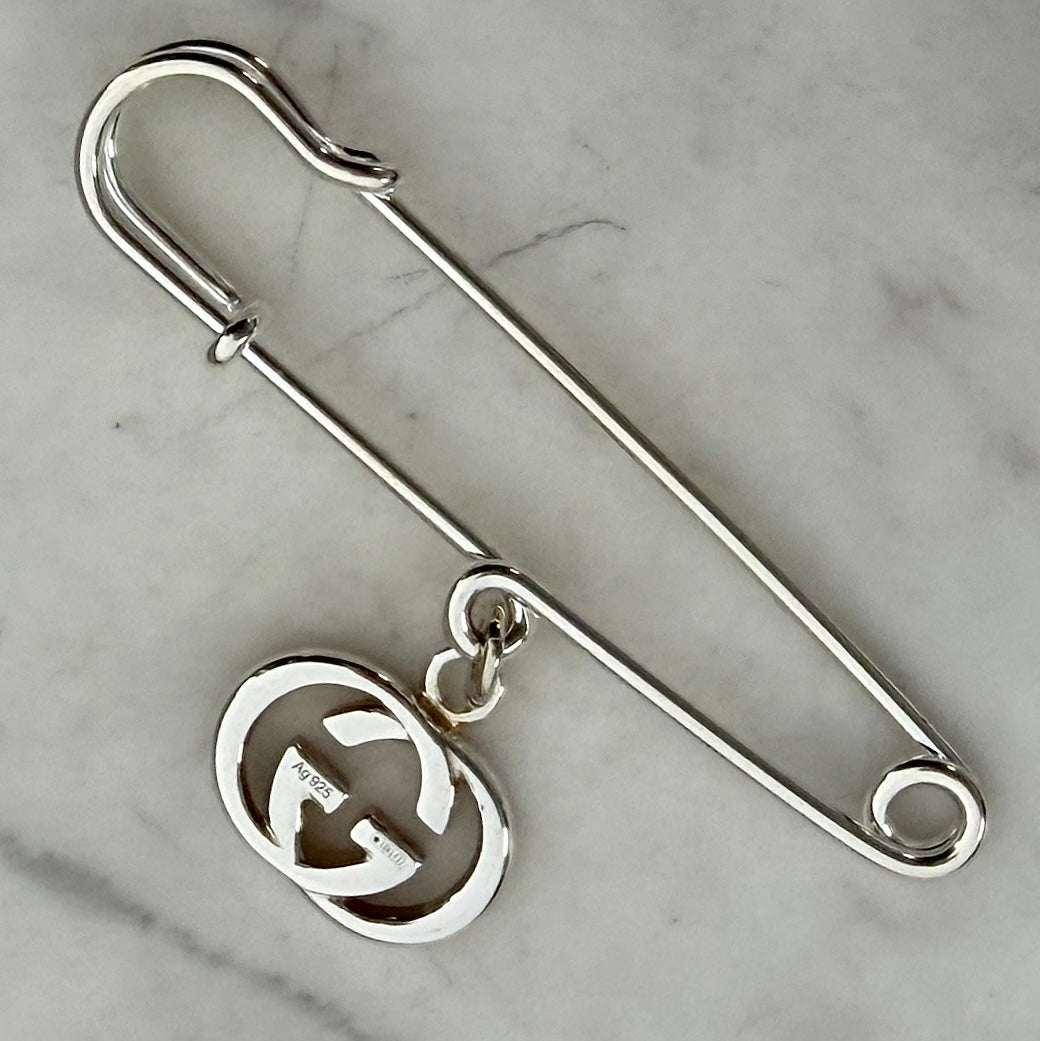 Sterling Silver Logo Brooch