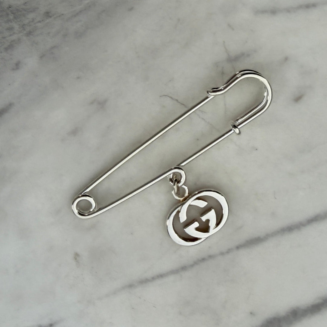 Sterling Silver Logo Brooch