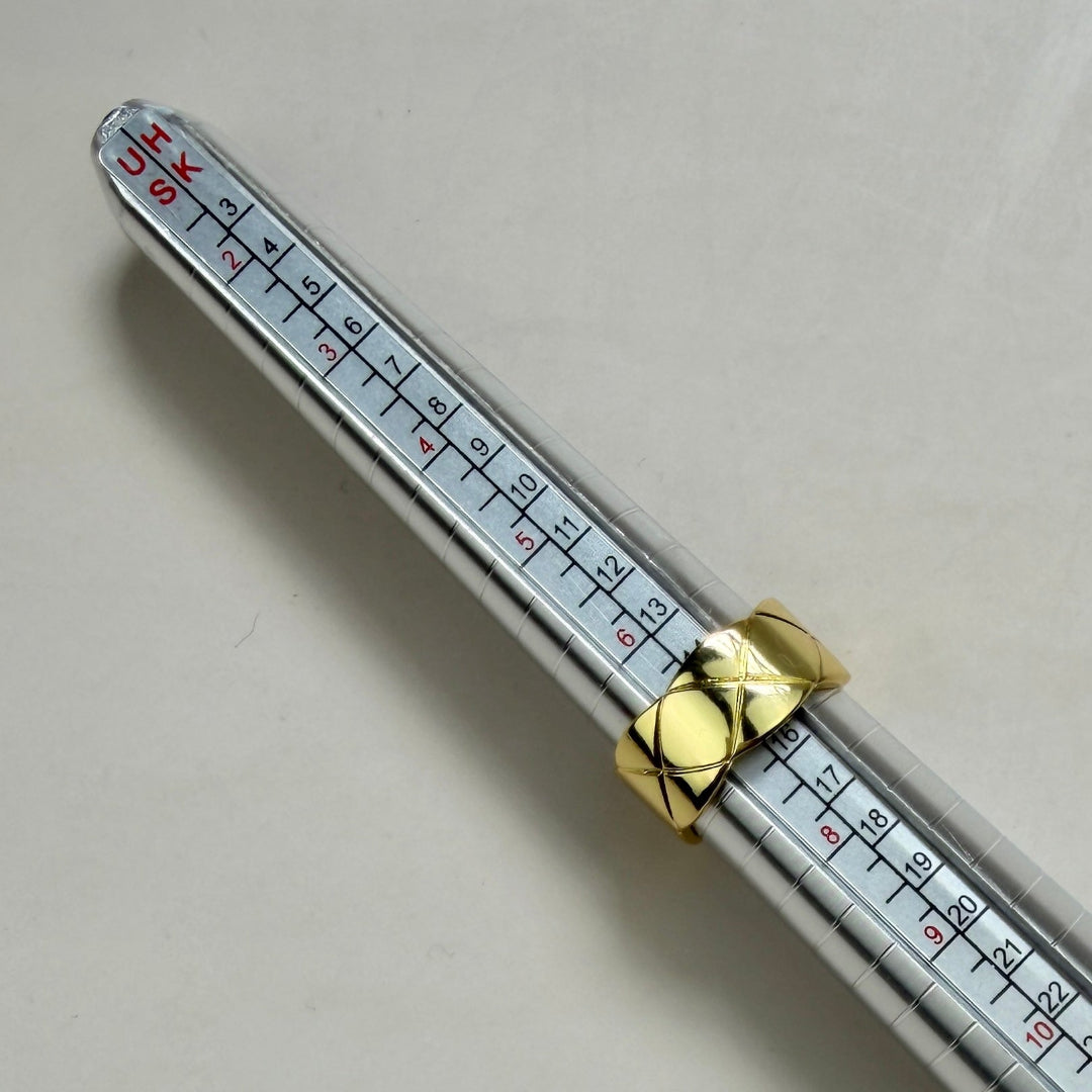 Wide Band Quilted Ring