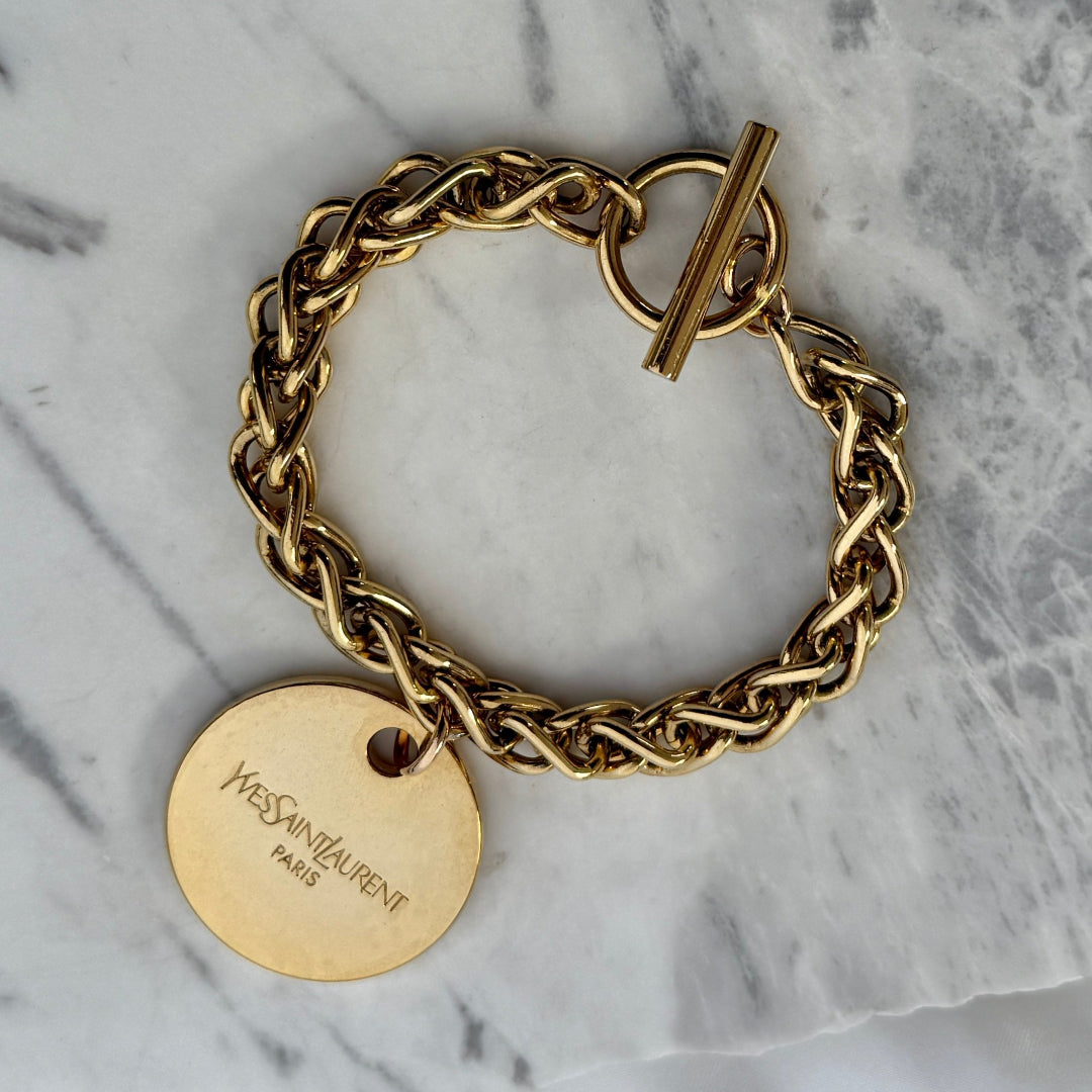 Statement Round Logo Chunky Bracelet
