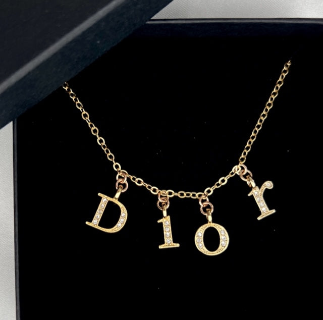 Dior Necklace 925 Dior Choker Dior Love Letter Vintage  Etsy Australia
