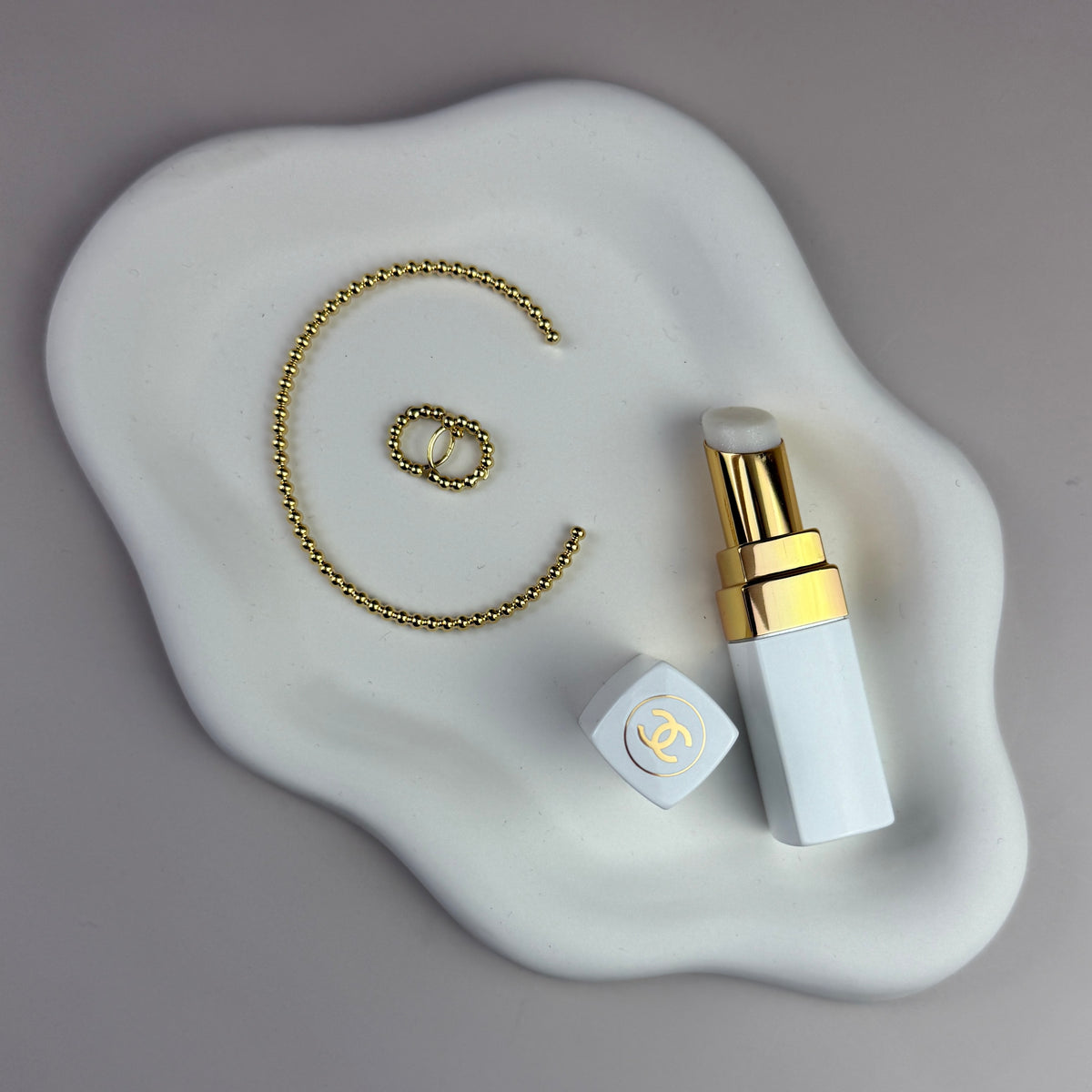 Gold Bubble Hoop Earrings