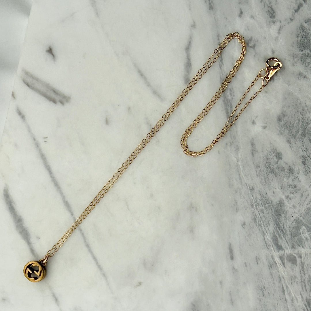 Small Gold Logo Necklace