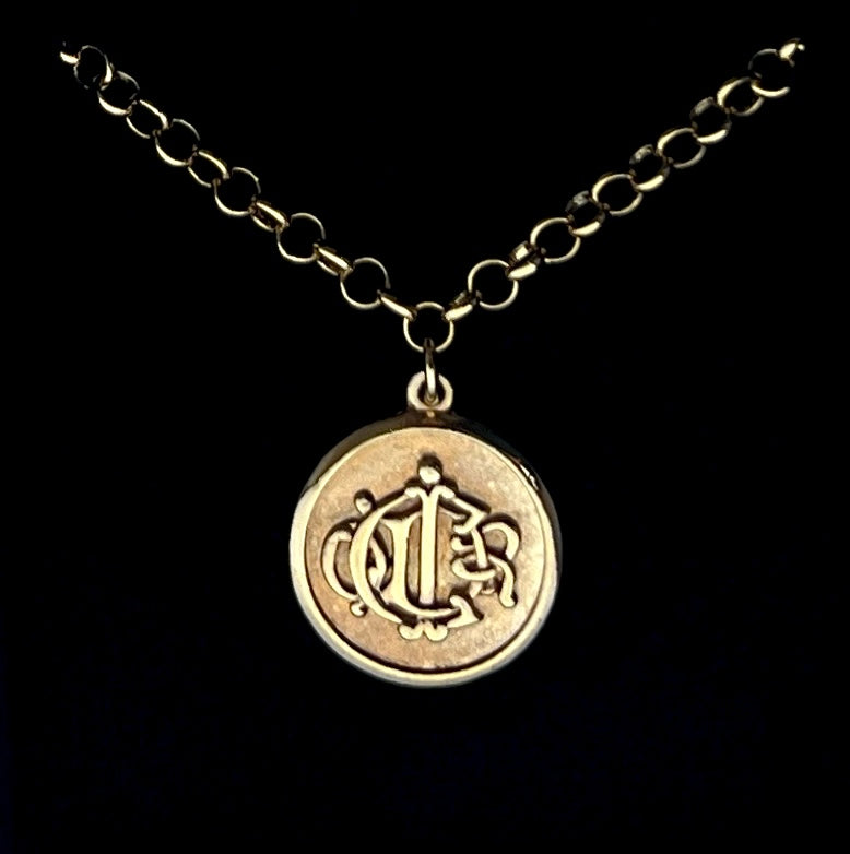 Gold Round Medallion Necklace