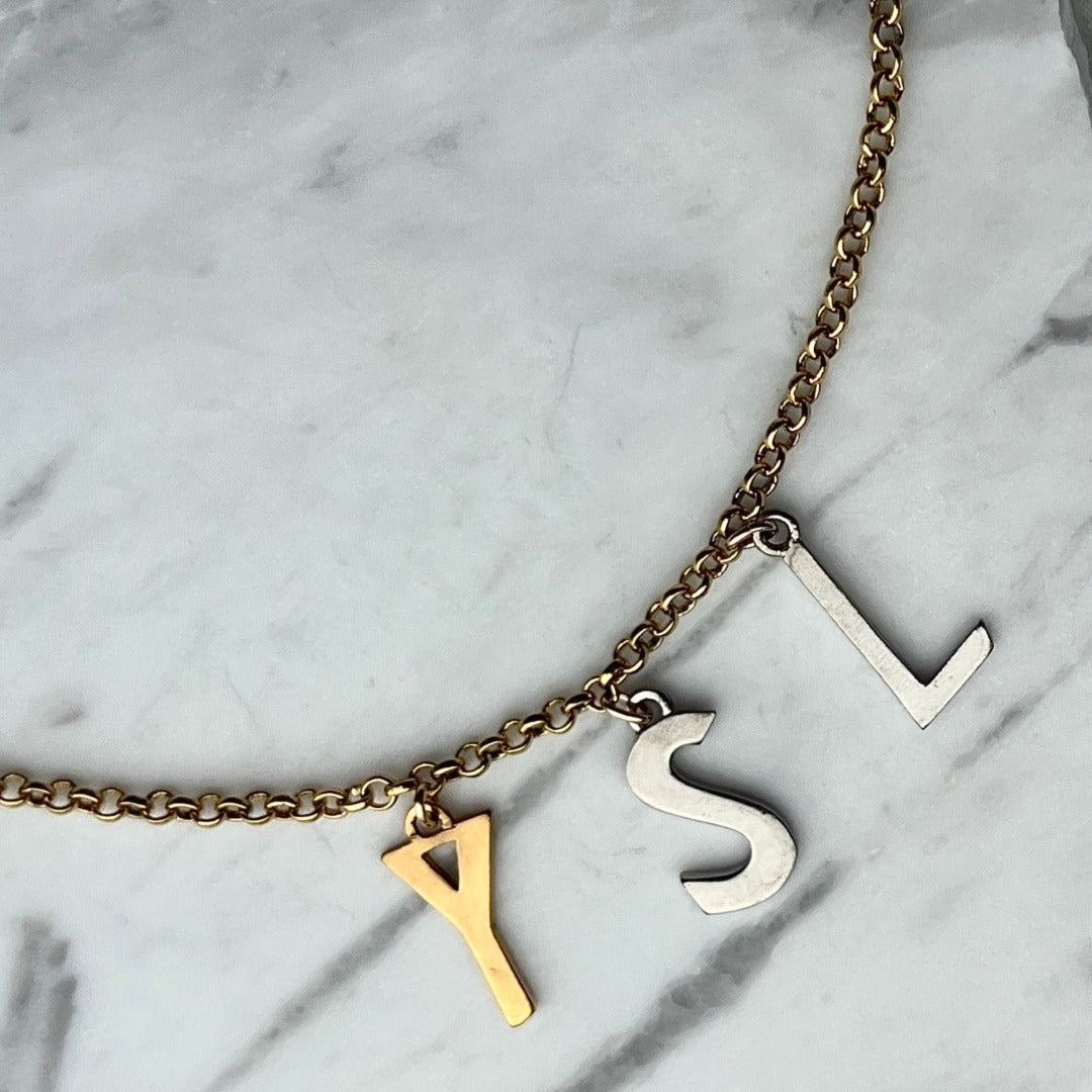 Silver & Gold Letter Necklace