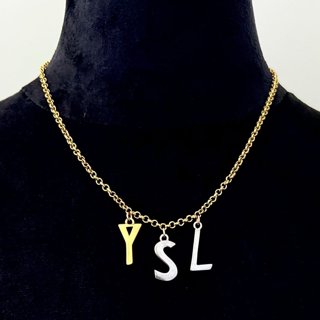 Silver & Gold Letter Necklace