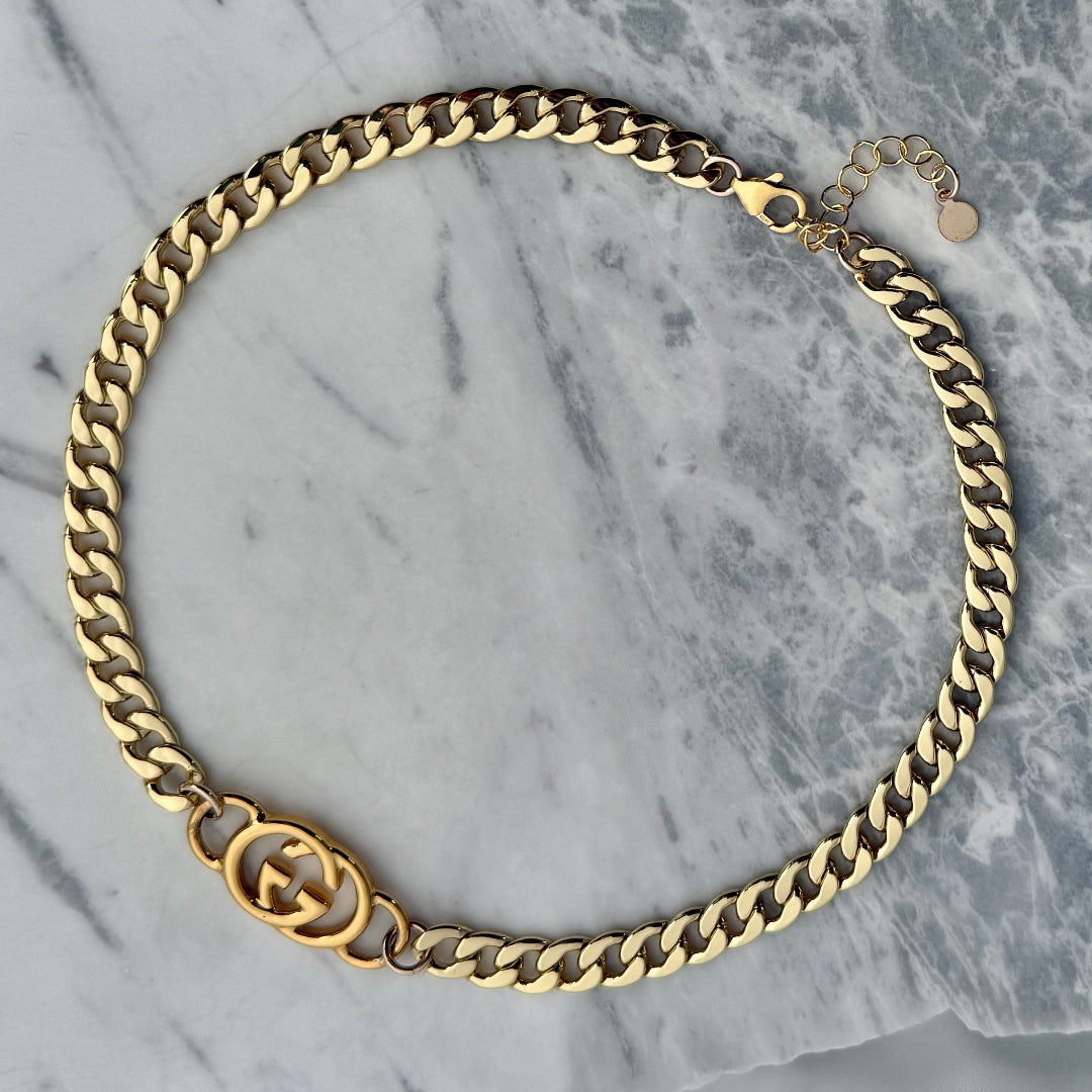 Large Gold Logo Choker