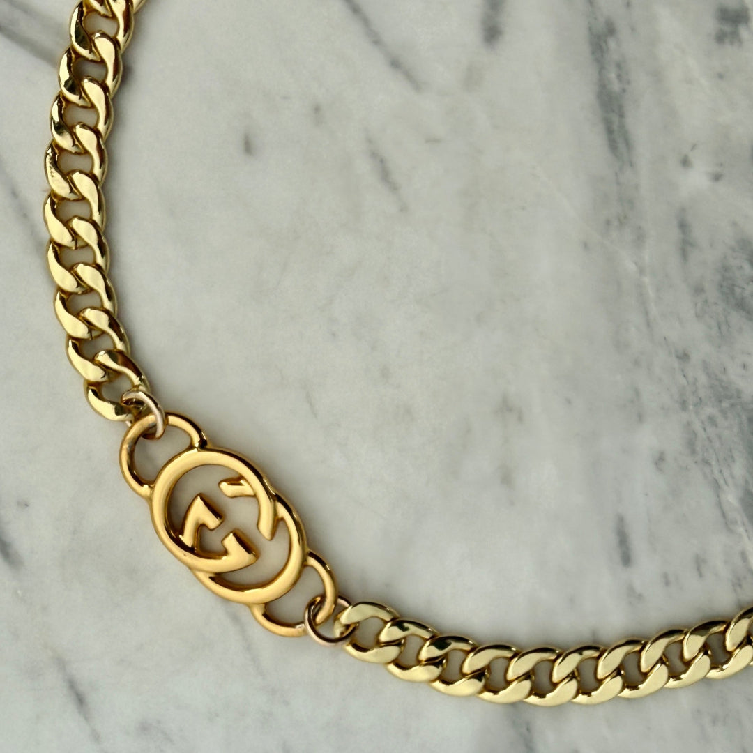 Large Gold Logo Choker