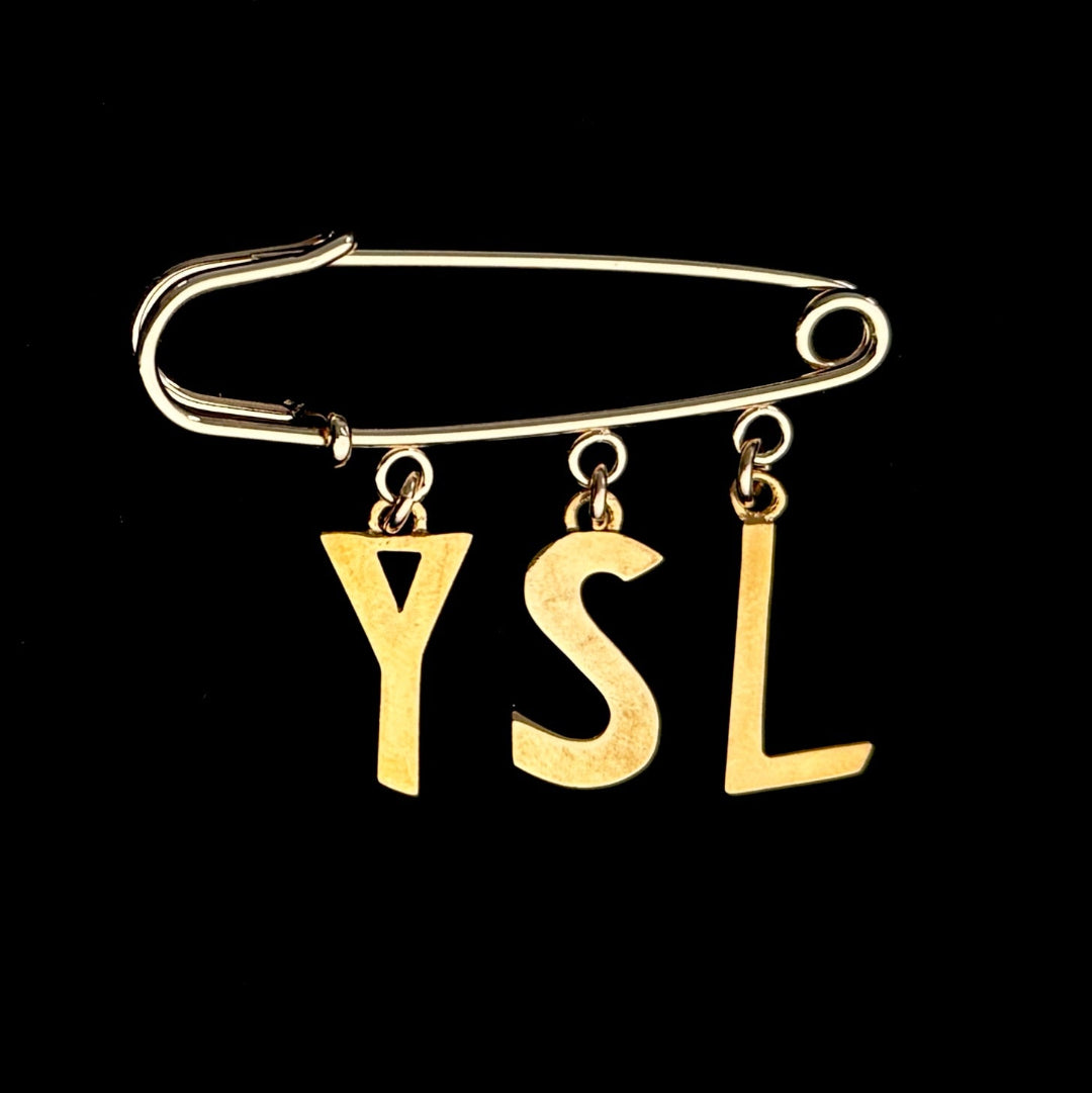Gold Letter Brooch