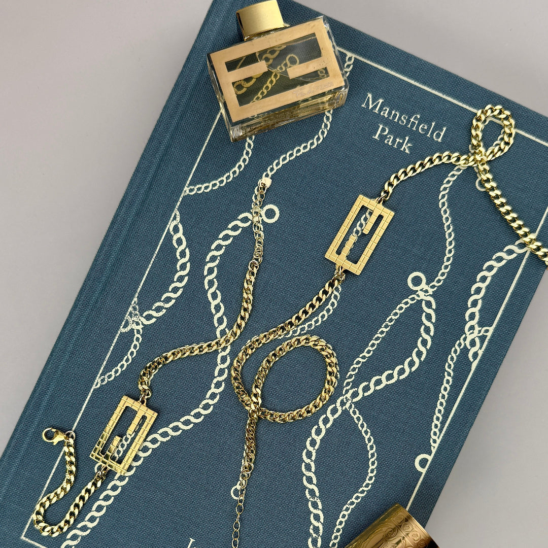 Gold Baguette Fine Cuban Bracelet