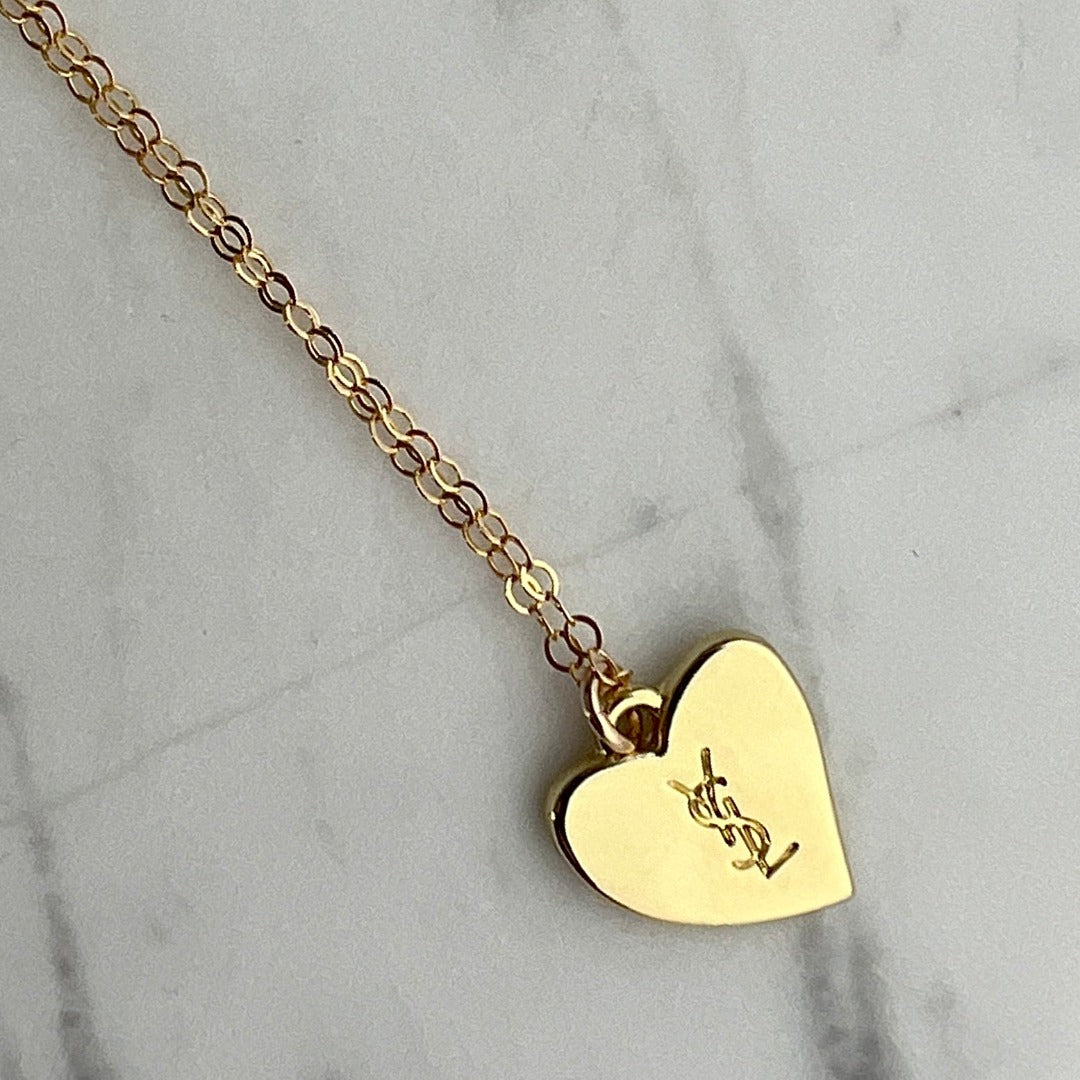 Gold Heart Logo Necklace