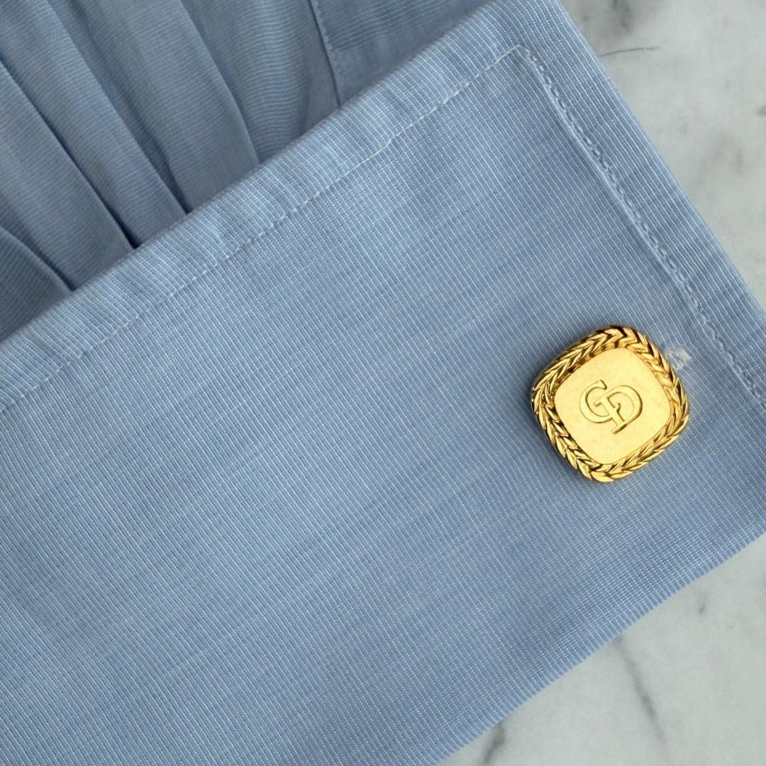Square Gold Logo Cufflinks