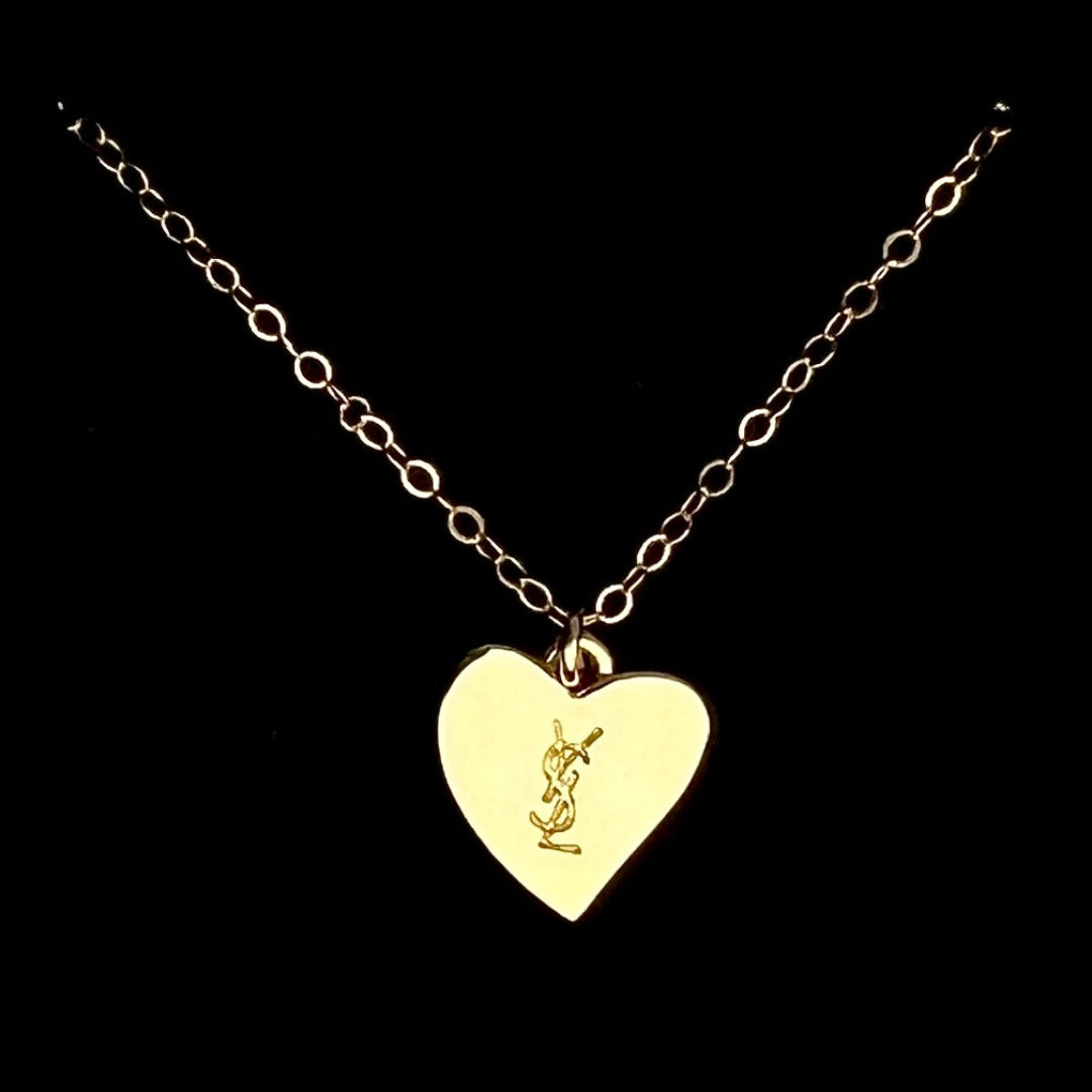 Gold Heart Logo Necklace