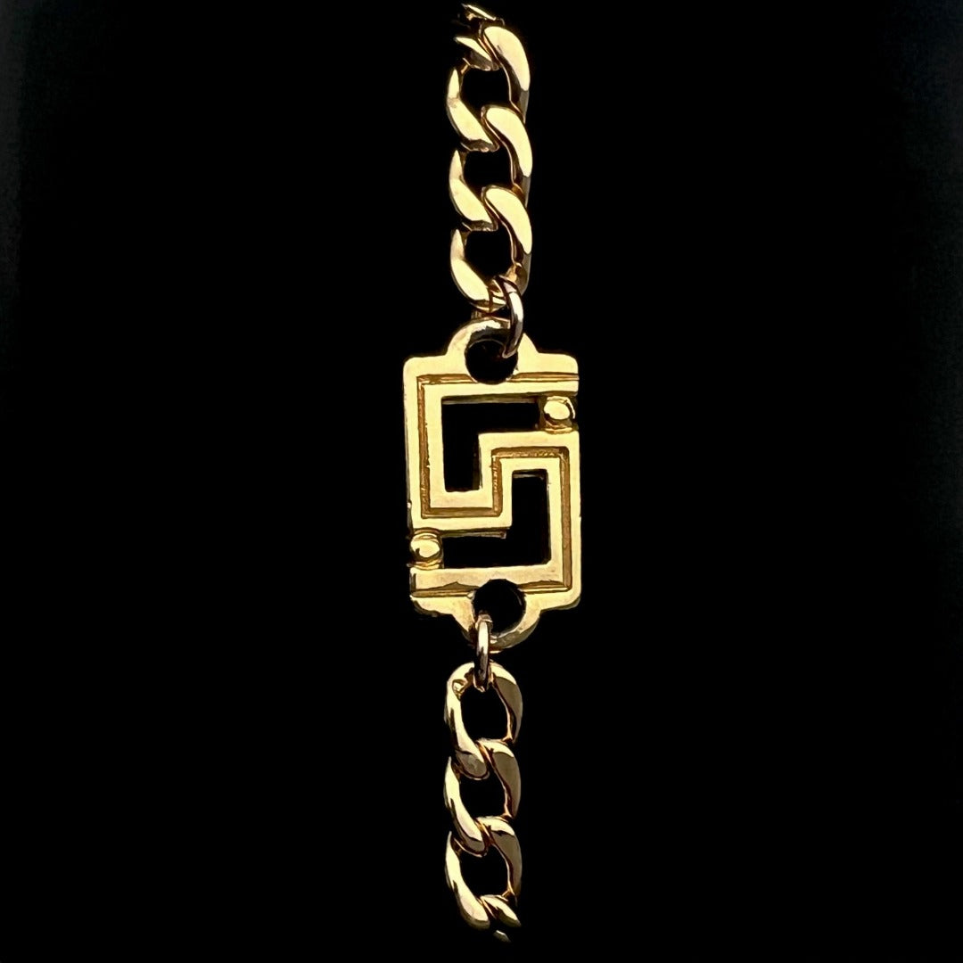 Gold Logo Cuban Bracelet