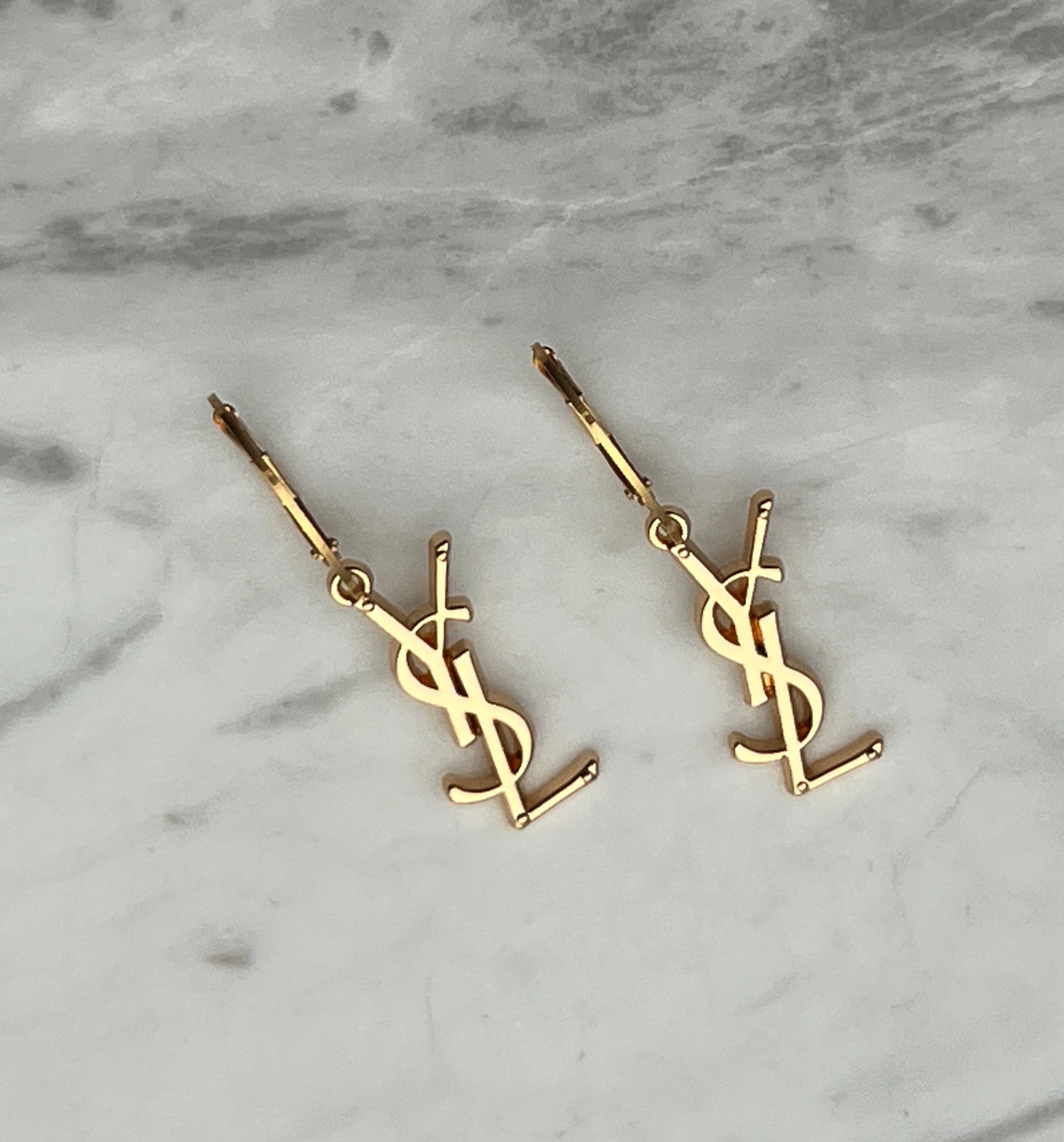 Gold Logo Earrings