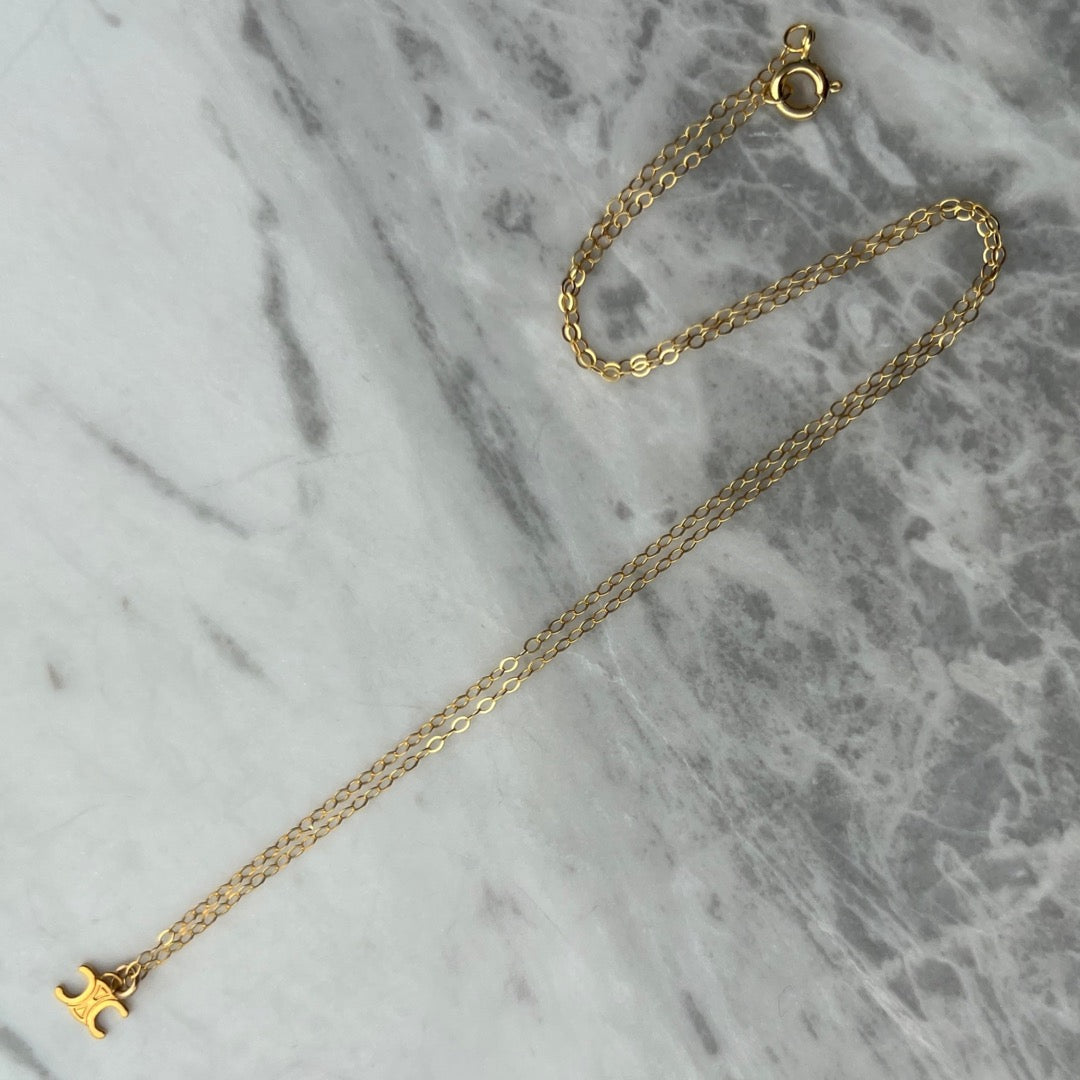 Mini Gold Logo Necklace