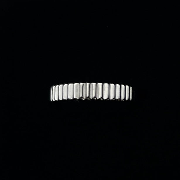 Silver Lined Band Ring