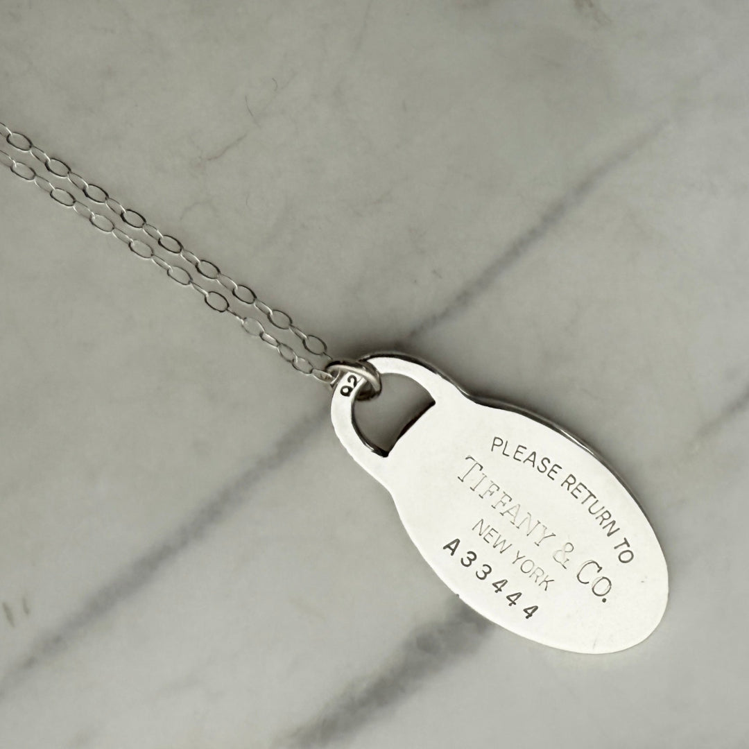 Sterling Silver Oval Necklace